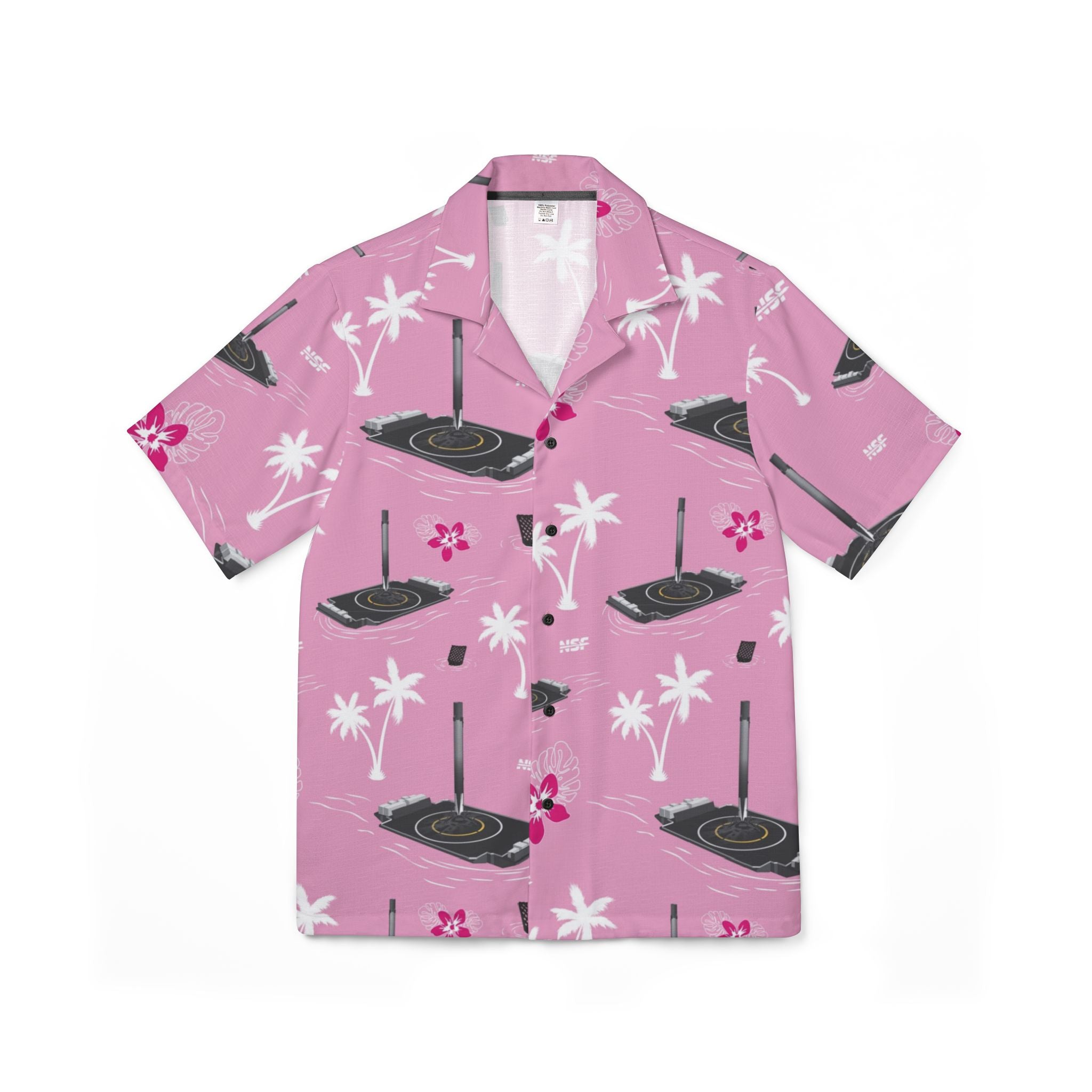 Pink Droneship Hawaiian Shirt