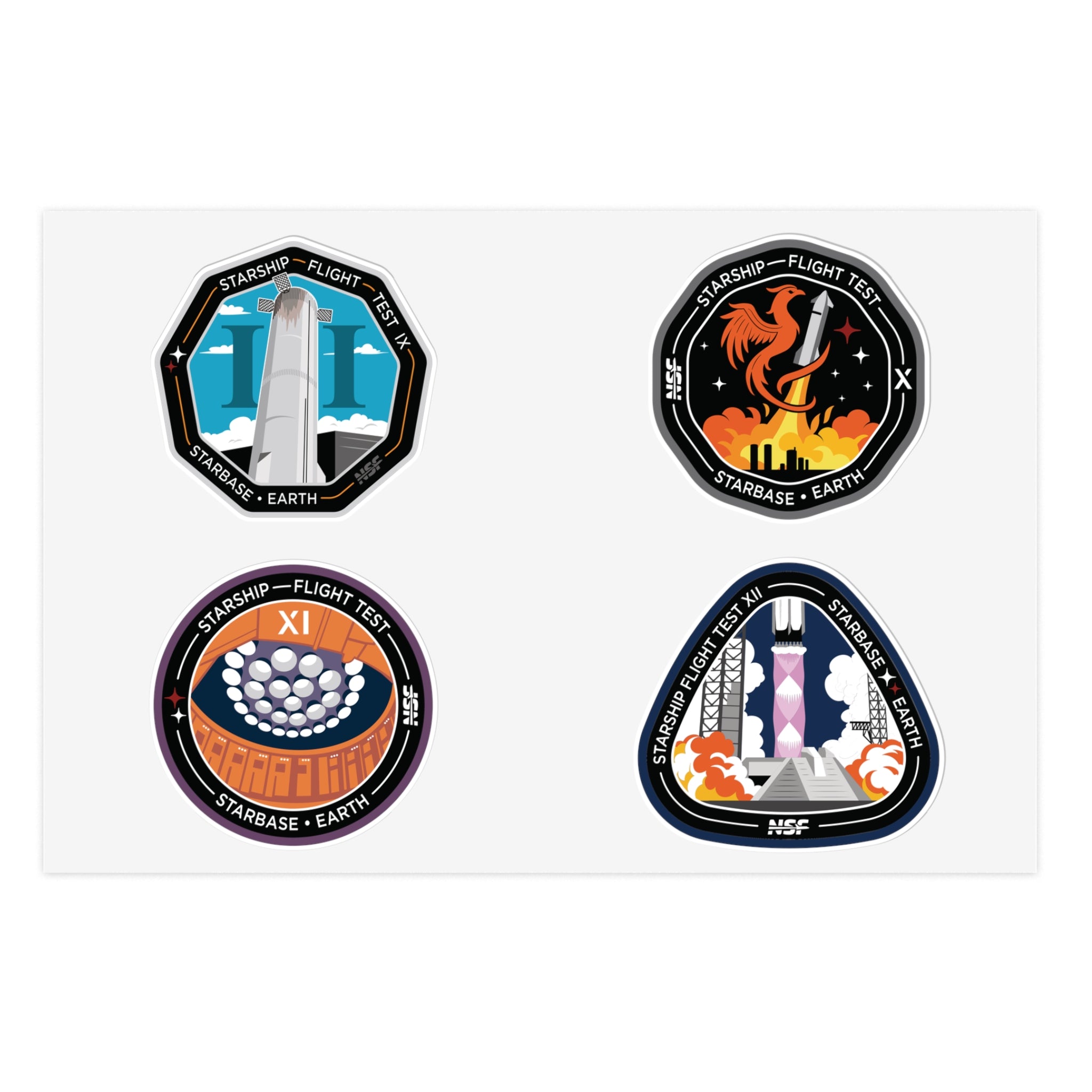 Starship Patch 9/10/11/12 - Sticker Sheet