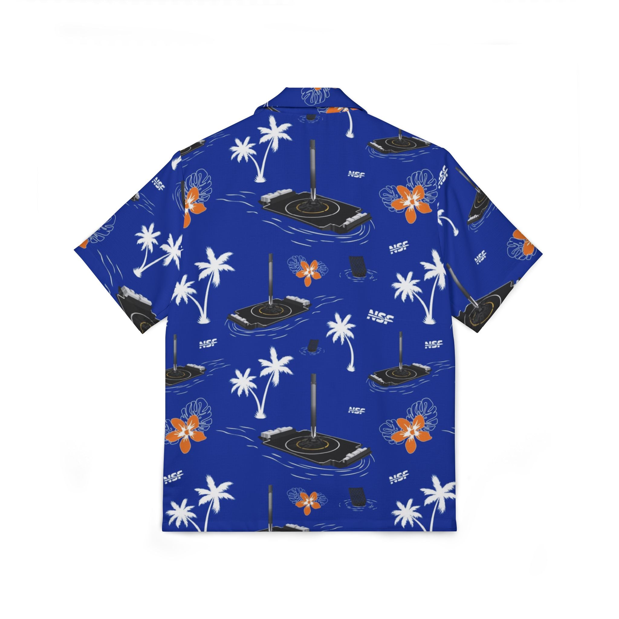 Blue Droneship Hawaiian Shirt