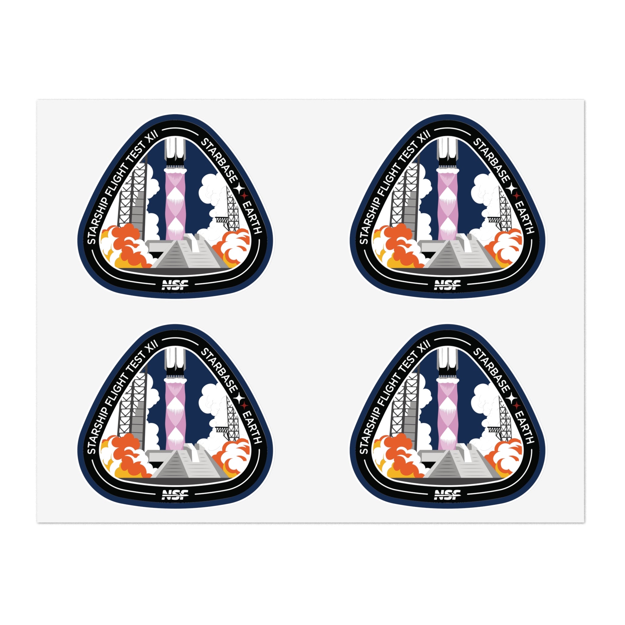 Starship Flight 12 - Sticker Sheet