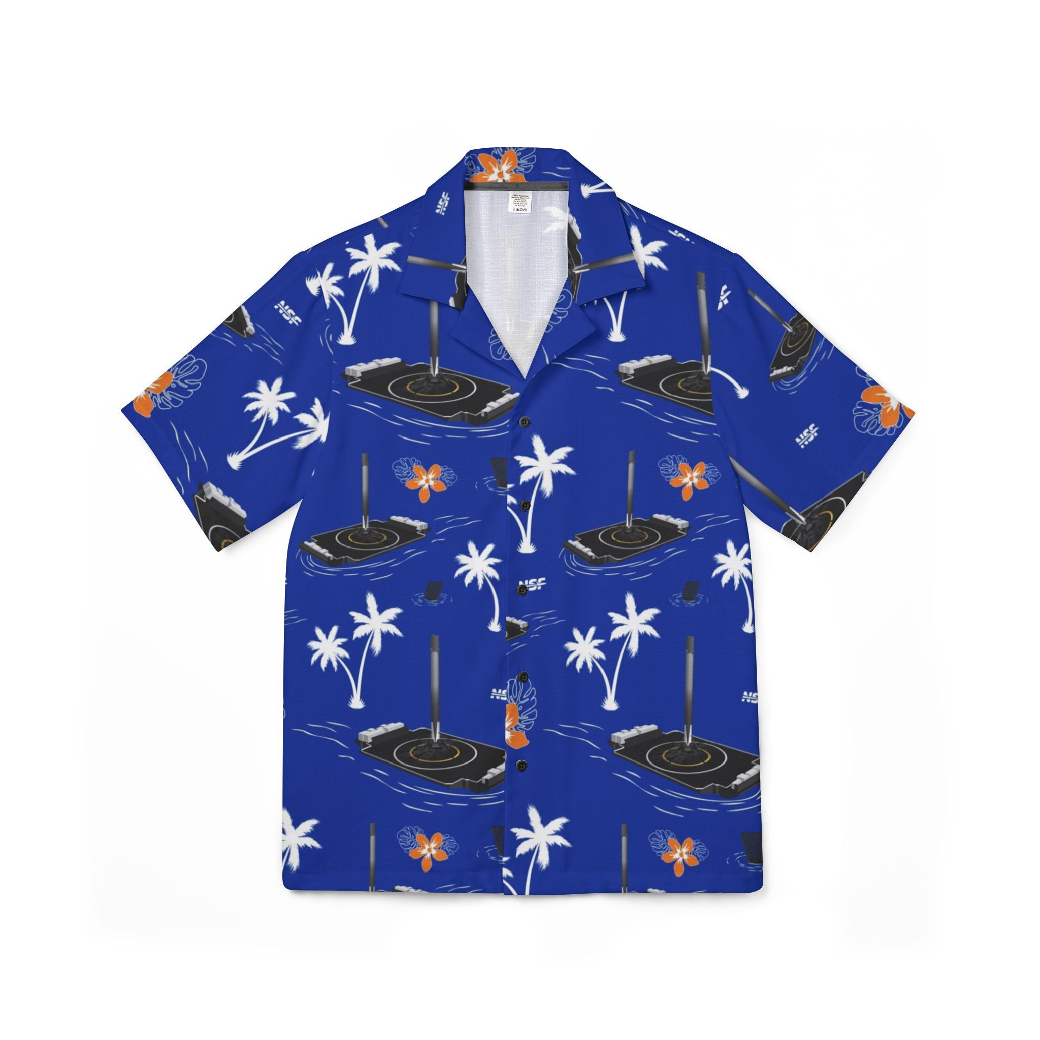 Blue Droneship Hawaiian Shirt
