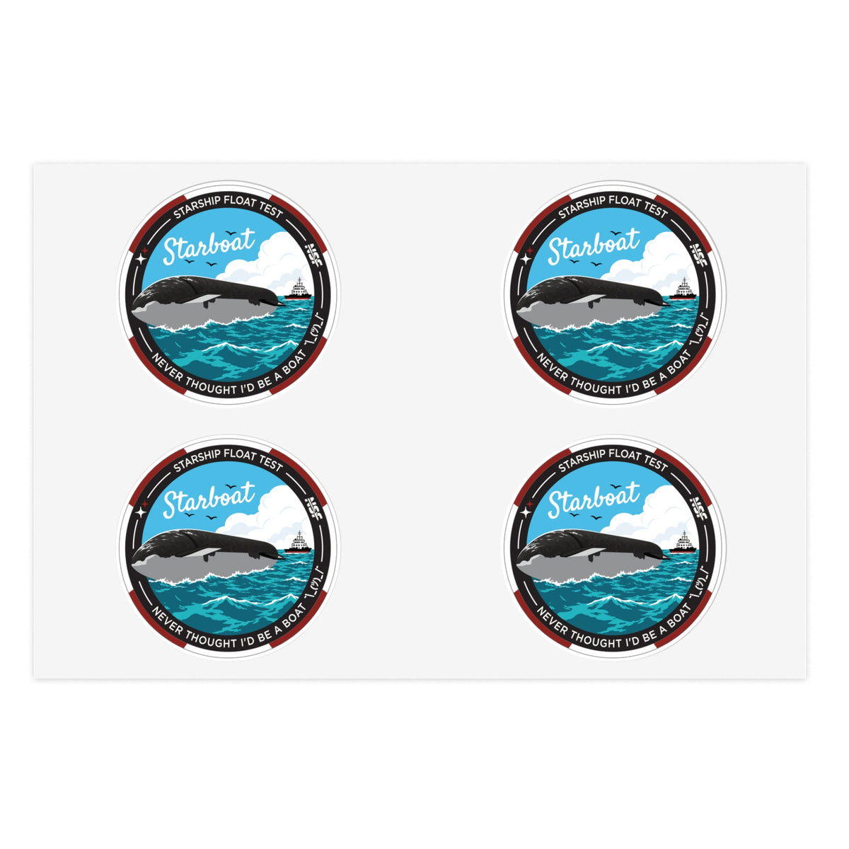 SpaceX Starship Float Test - Sticker Sheet
