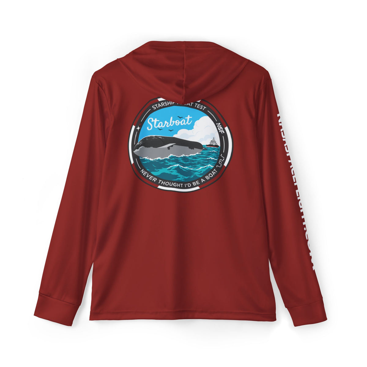 SpaceX Starship Float Test Hooded Long Sleeve - Red