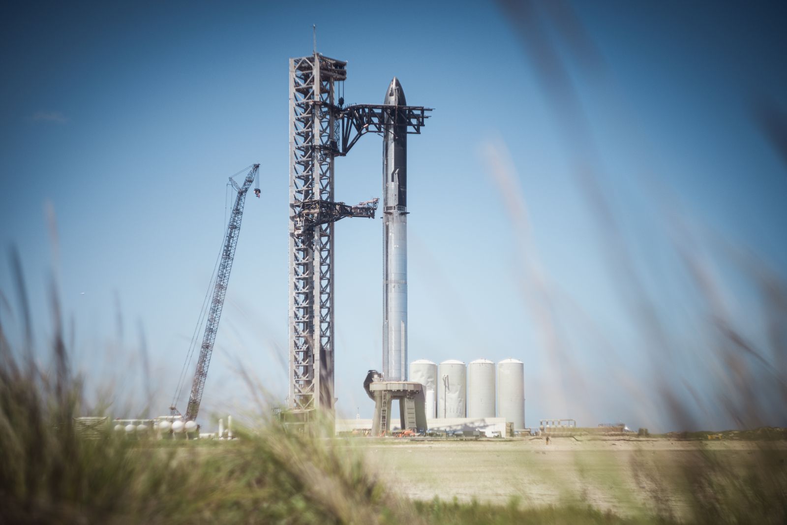 Ship 25 and Booster 9 Stacked - Metal Print