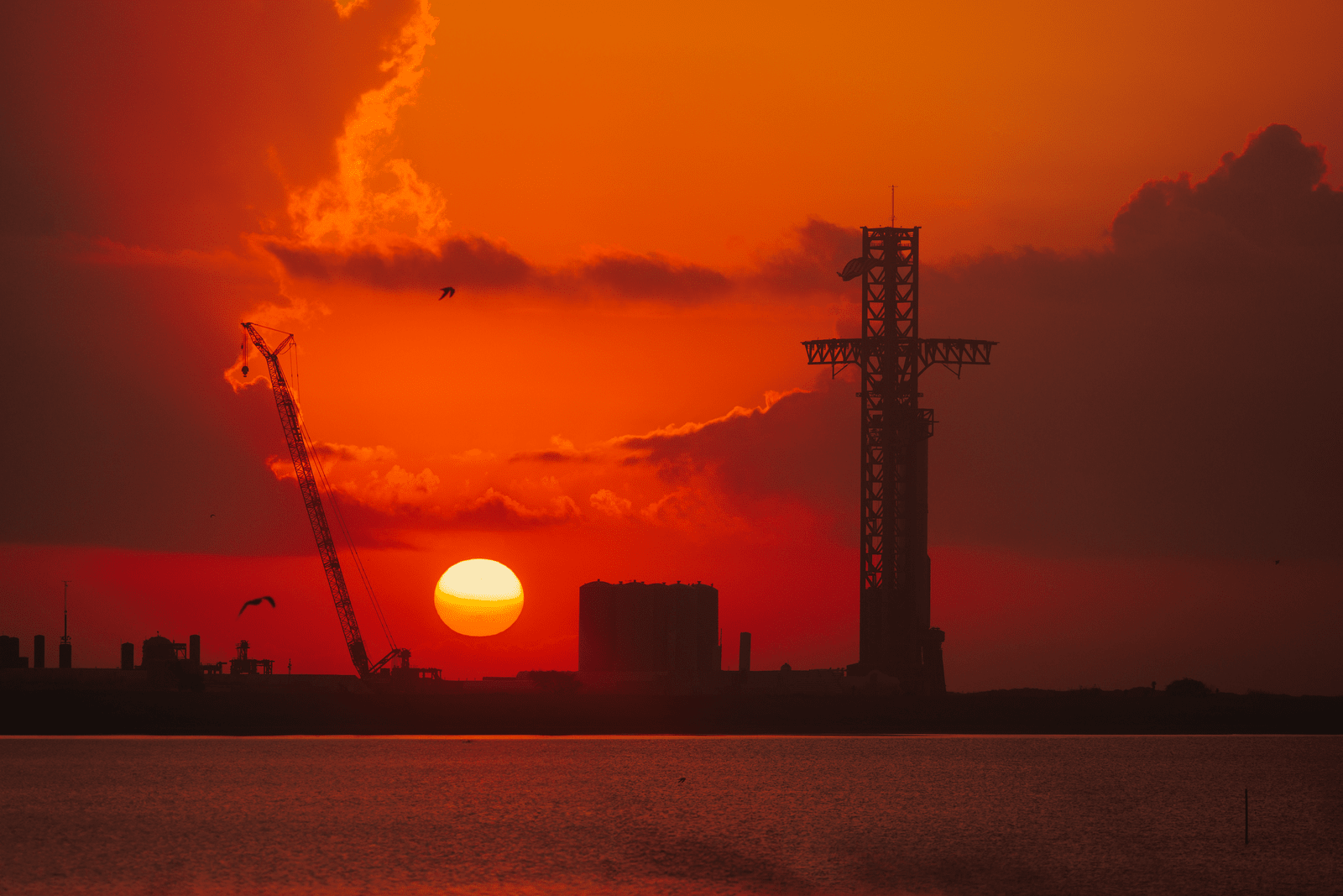 Sunrise over the Launch Pad - Metal Print