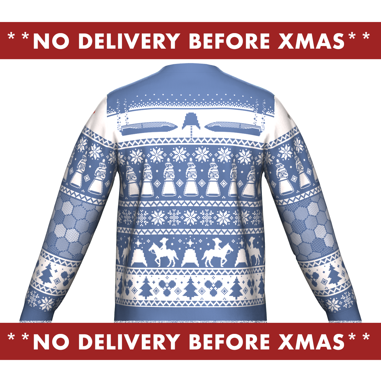 Starbase Knitted Holiday Sweater - BLUE