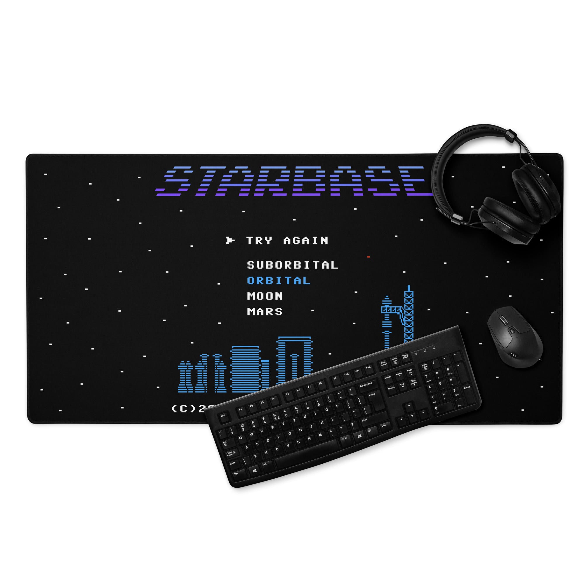 Retro Starbase XL Gaming Mouse Pad