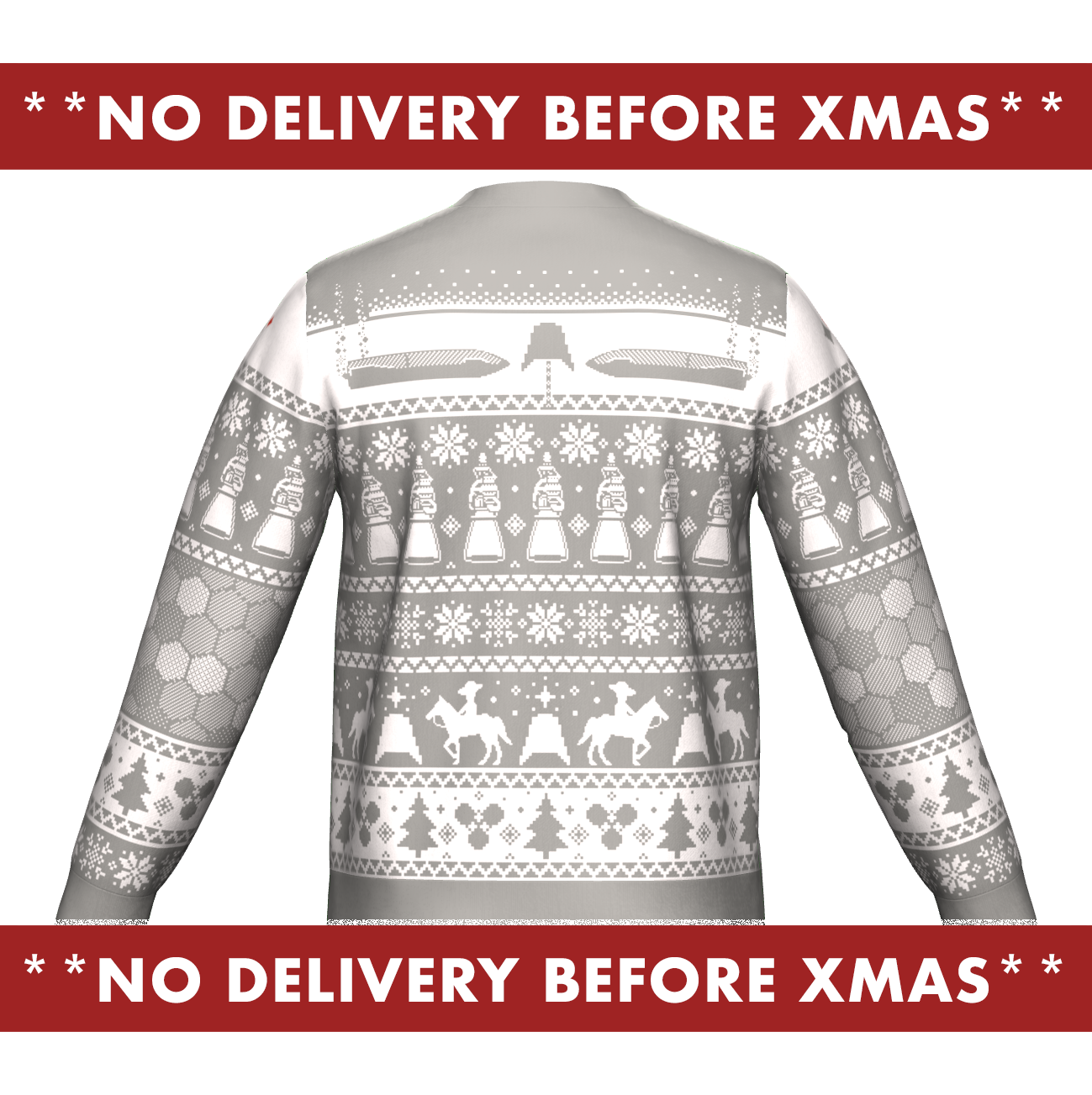 Starbase Knitted Holiday Sweater - GRAY