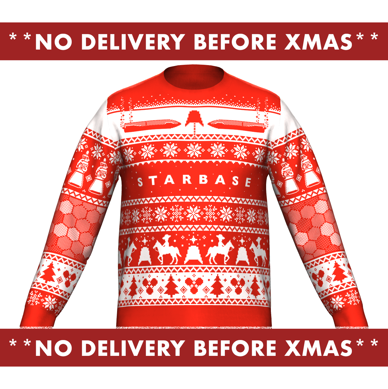 Starbase Knitted Holiday Sweater - RED