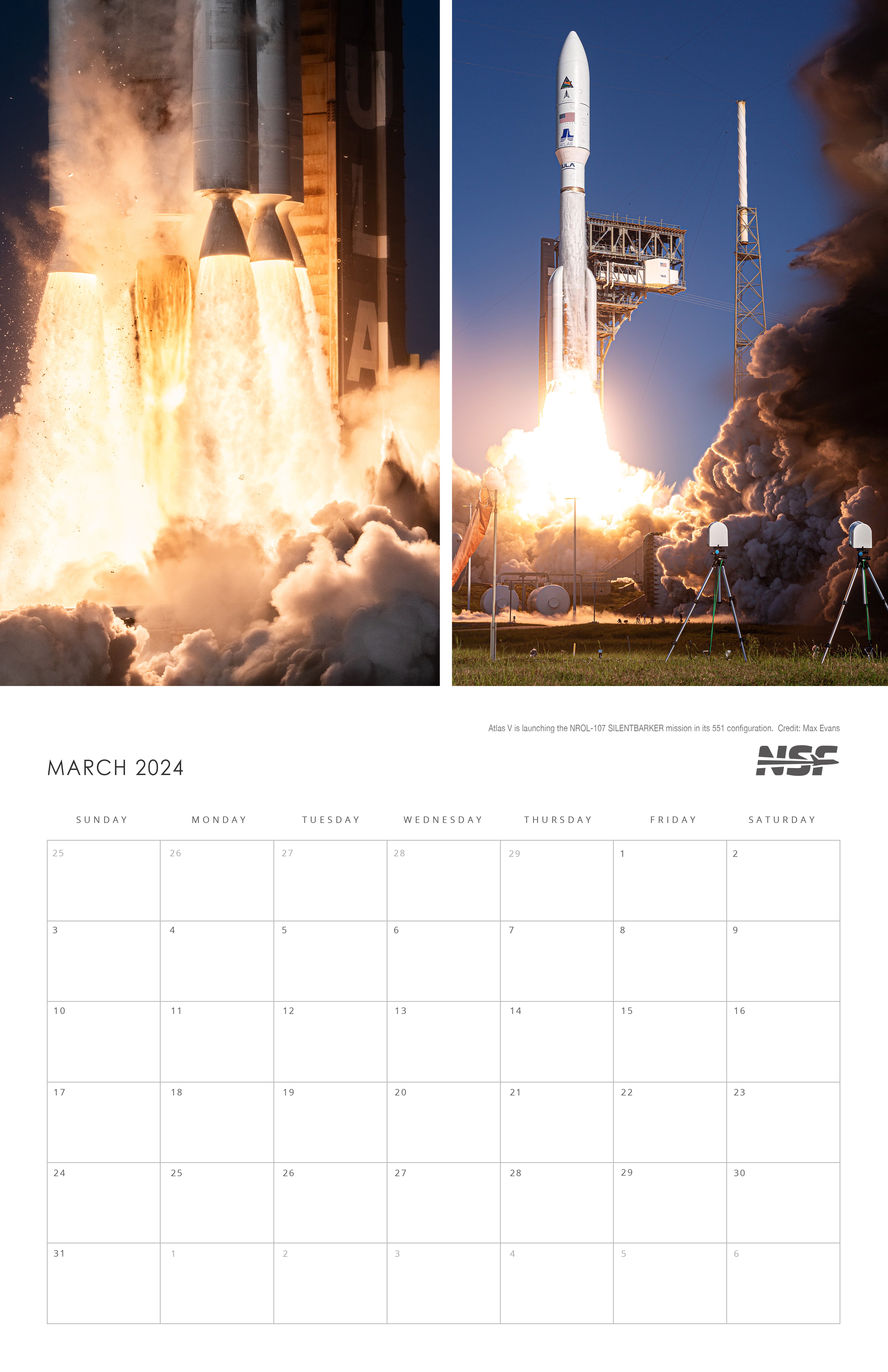 NSF Spaceflight Calendar 2024