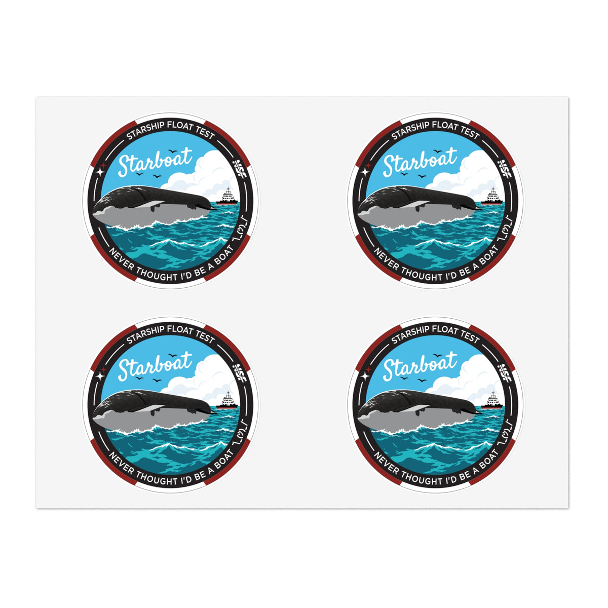 SpaceX Starship Float Test - Sticker Sheet