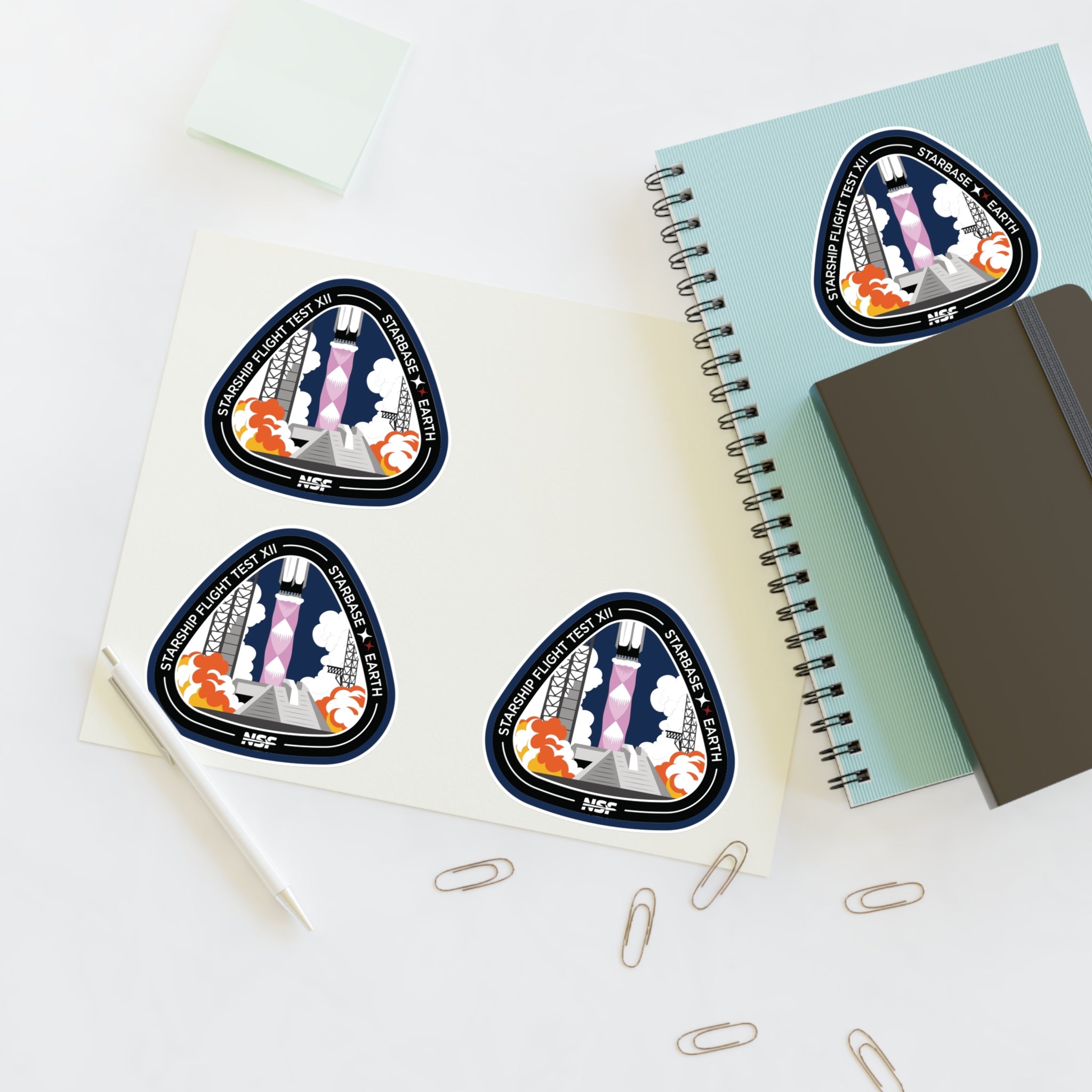 Starship Flight 12 - Sticker Sheet