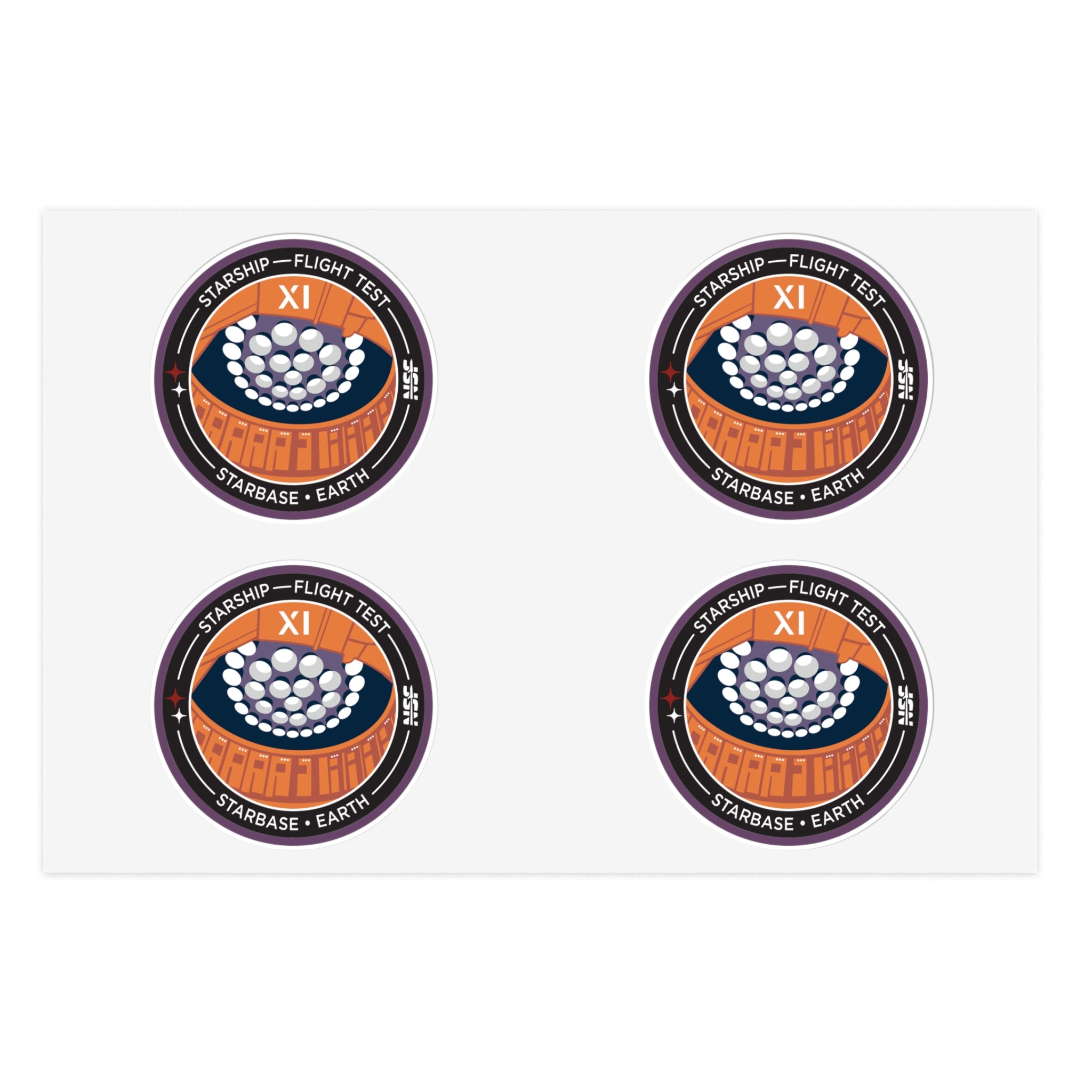 Starship Flight 11 Sticker Sheet | NASASpaceflight.com