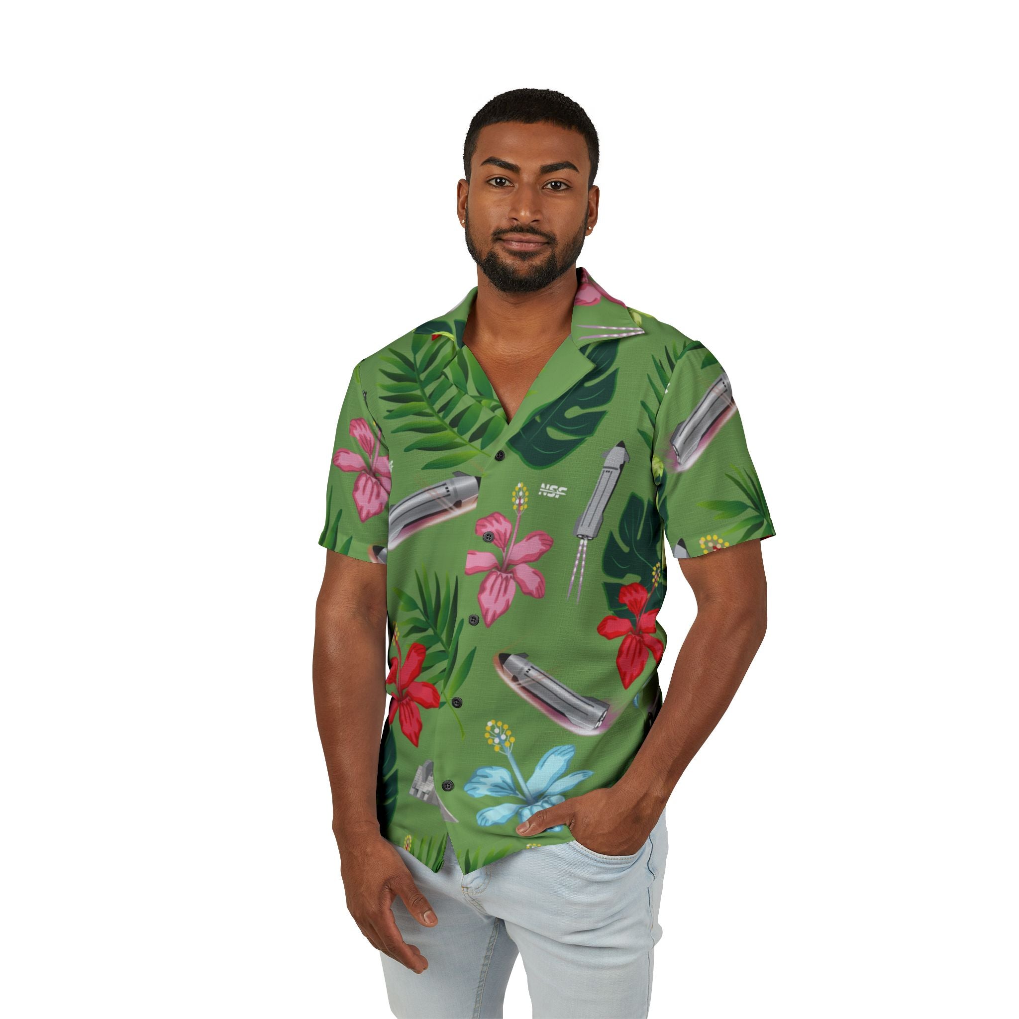 Green Starship - Hawaiian Shirt