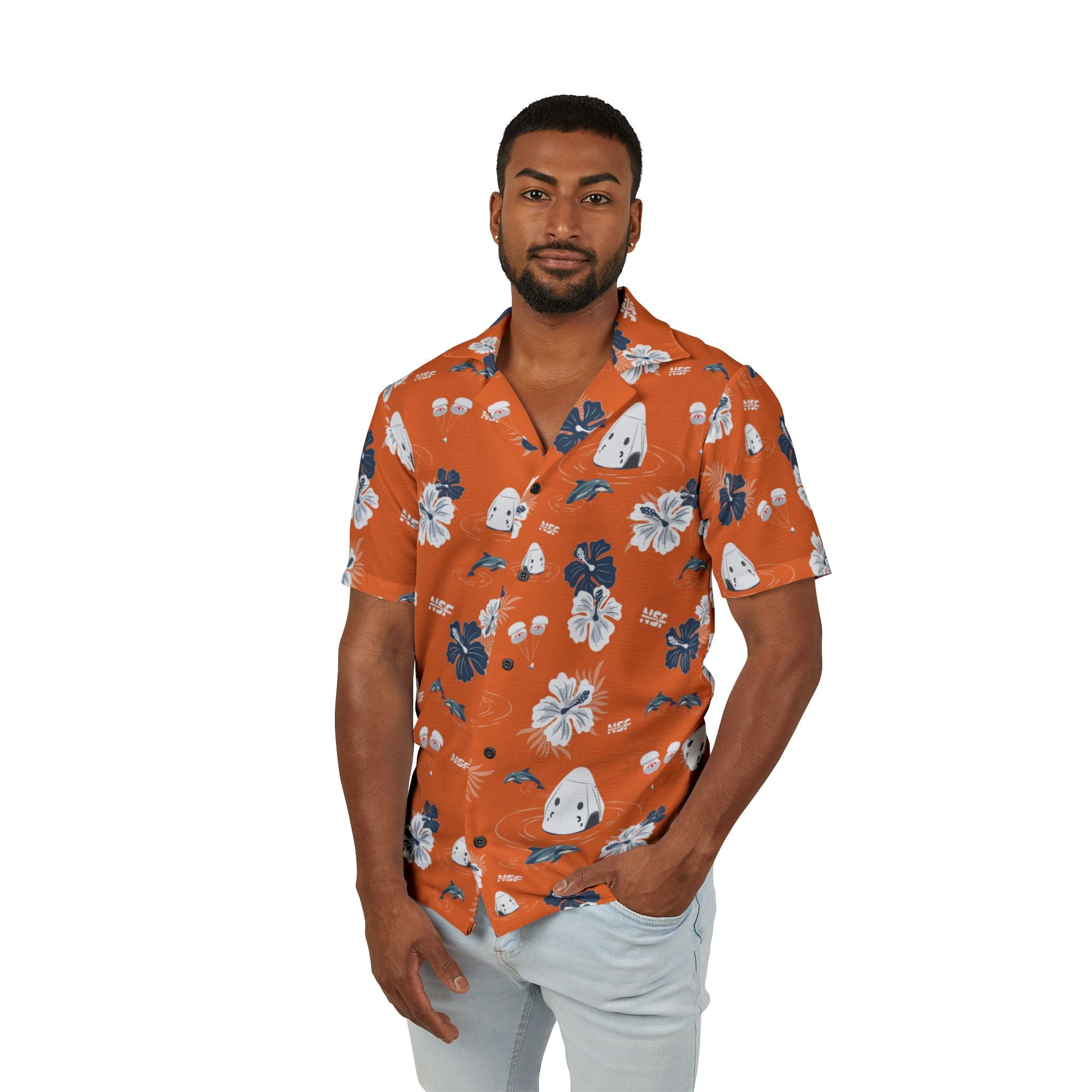 Orange Dragon Hawaiian Shirt