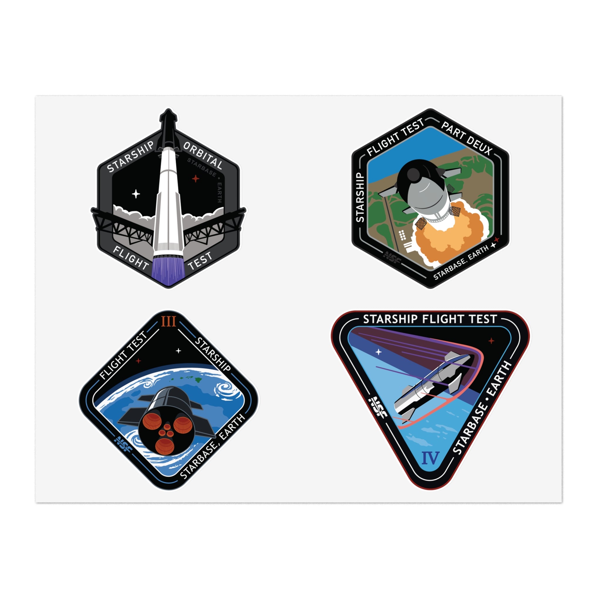 Starship Patch 1-4 Sticker Sheet