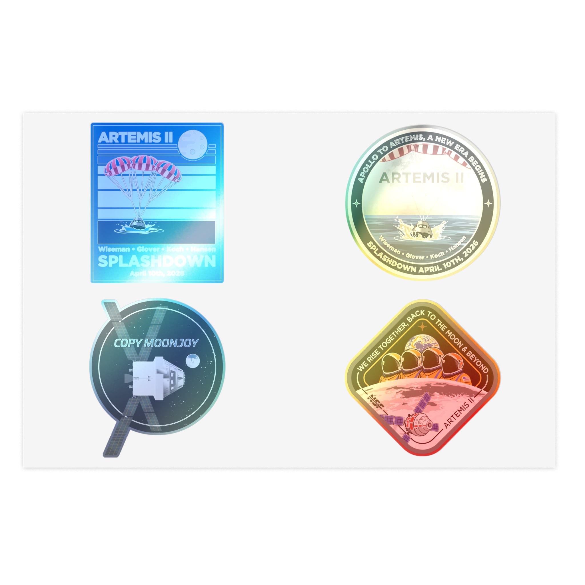 Artemis II ( 4 Designs ) - Sticker Sheet