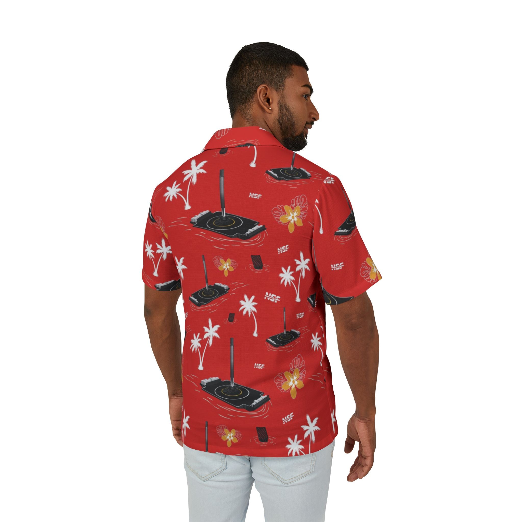 Red Droneship Hawaiian Shirt