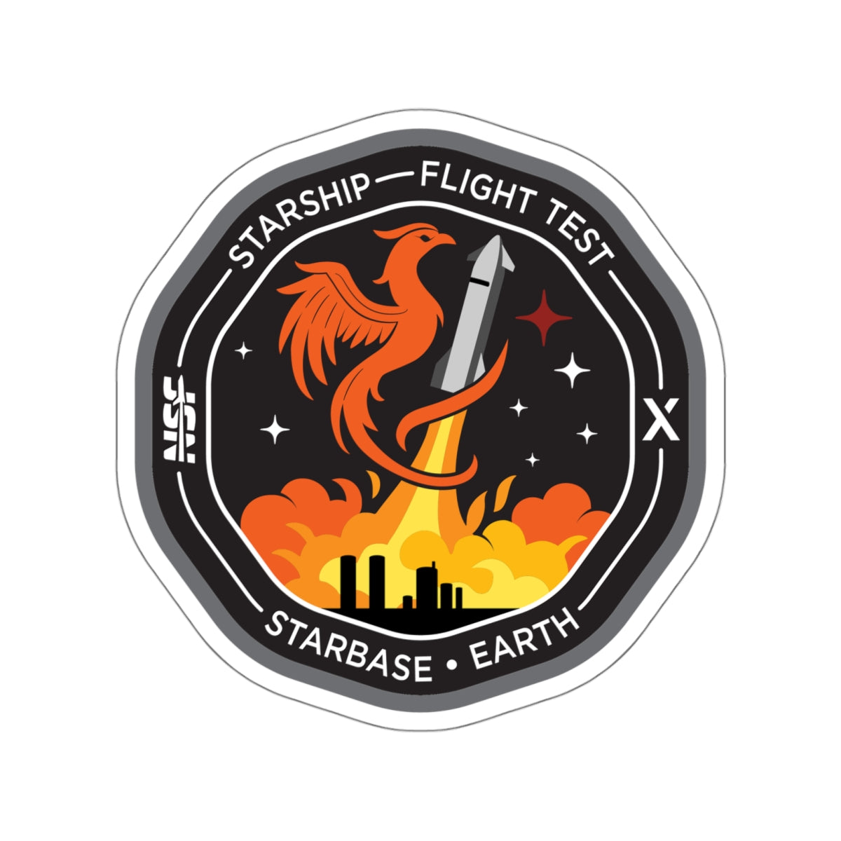 Starship Flight 10 - Sticker