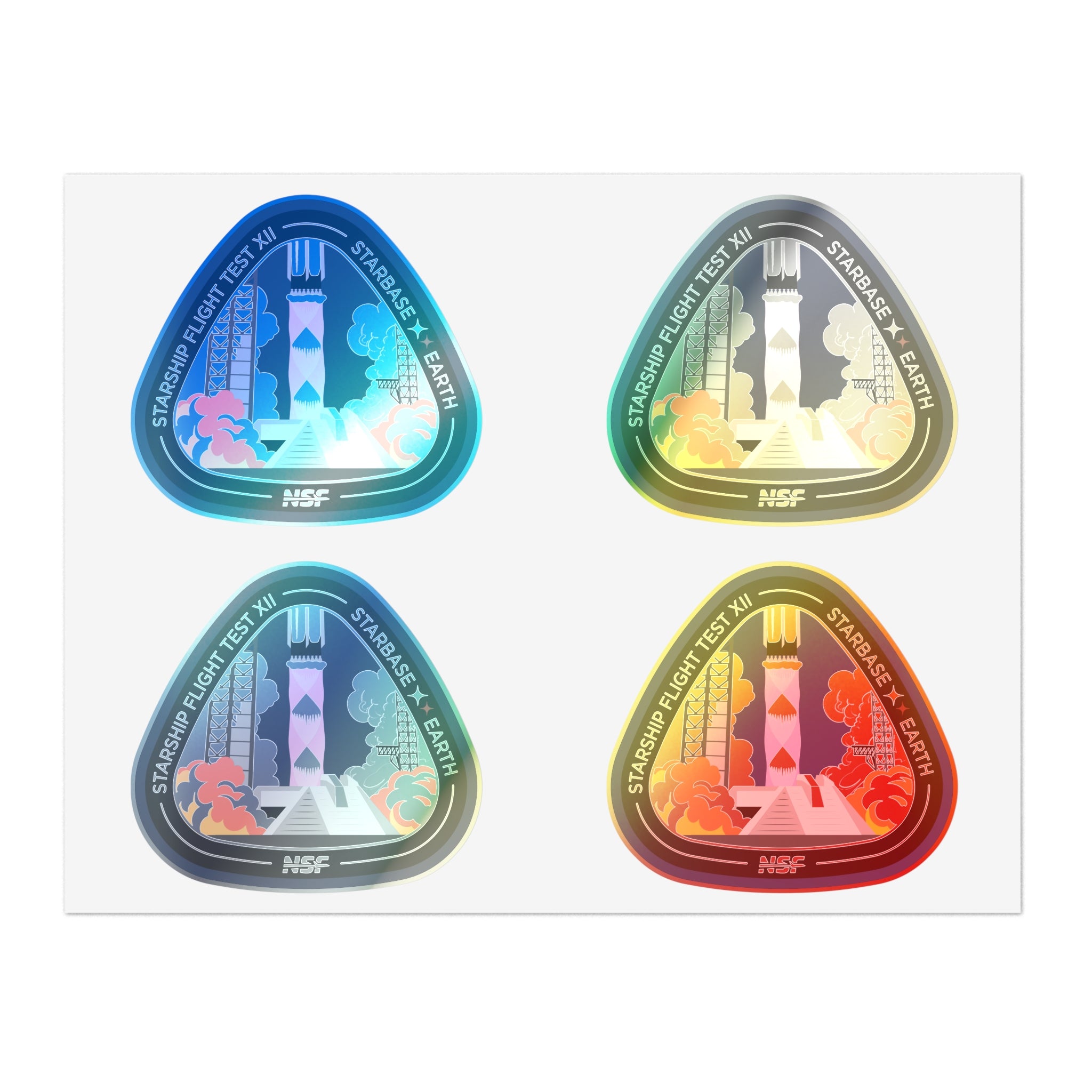 Starship Flight 12 - Sticker Sheet