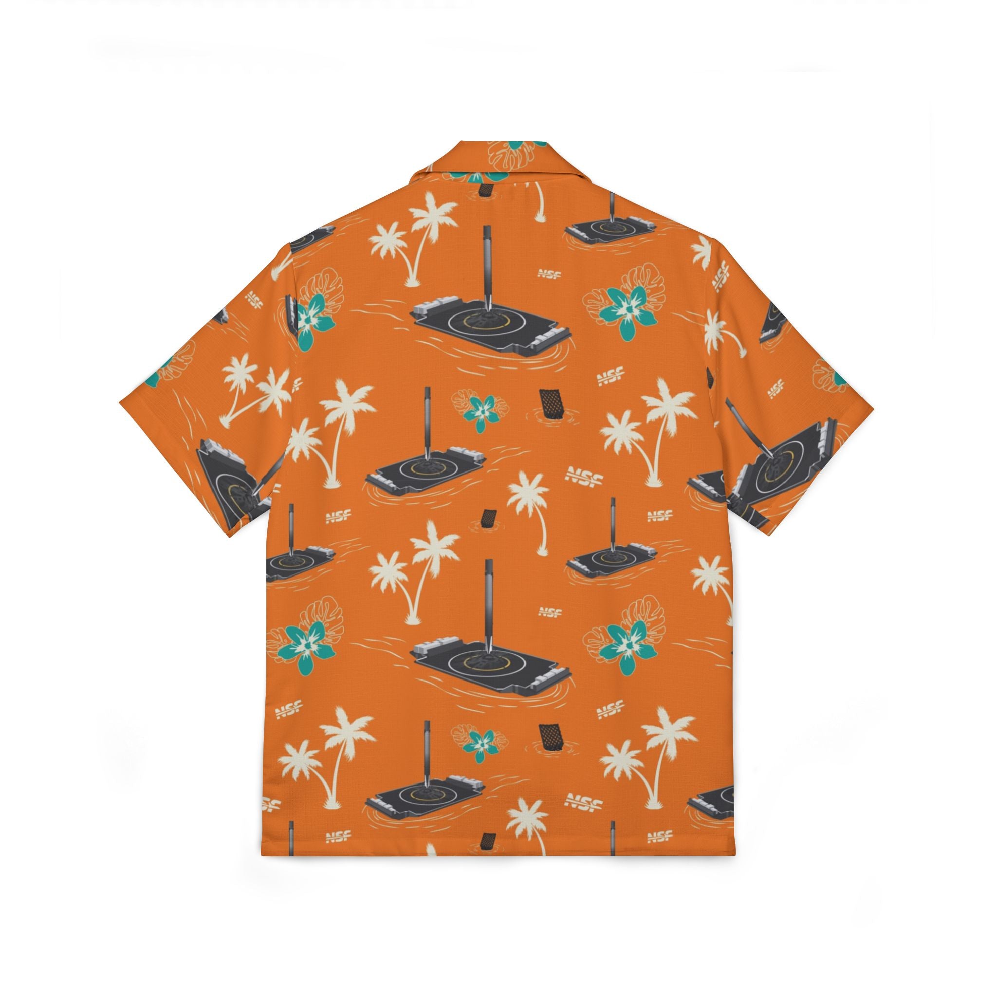 Orange Droneship Hawaiian Shirt