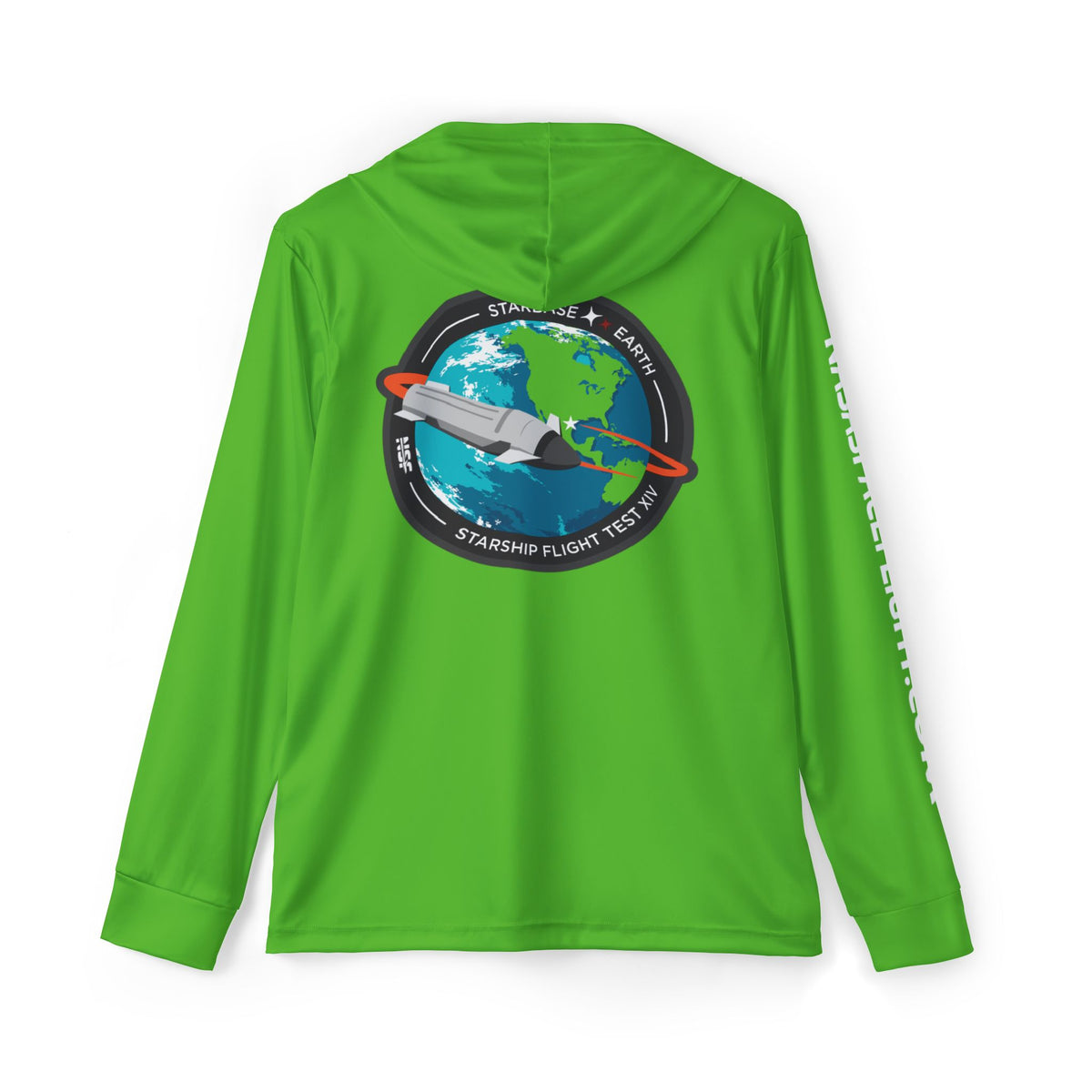 SpaceX Starship Flight 14 Hooded Long Sleeve - Green