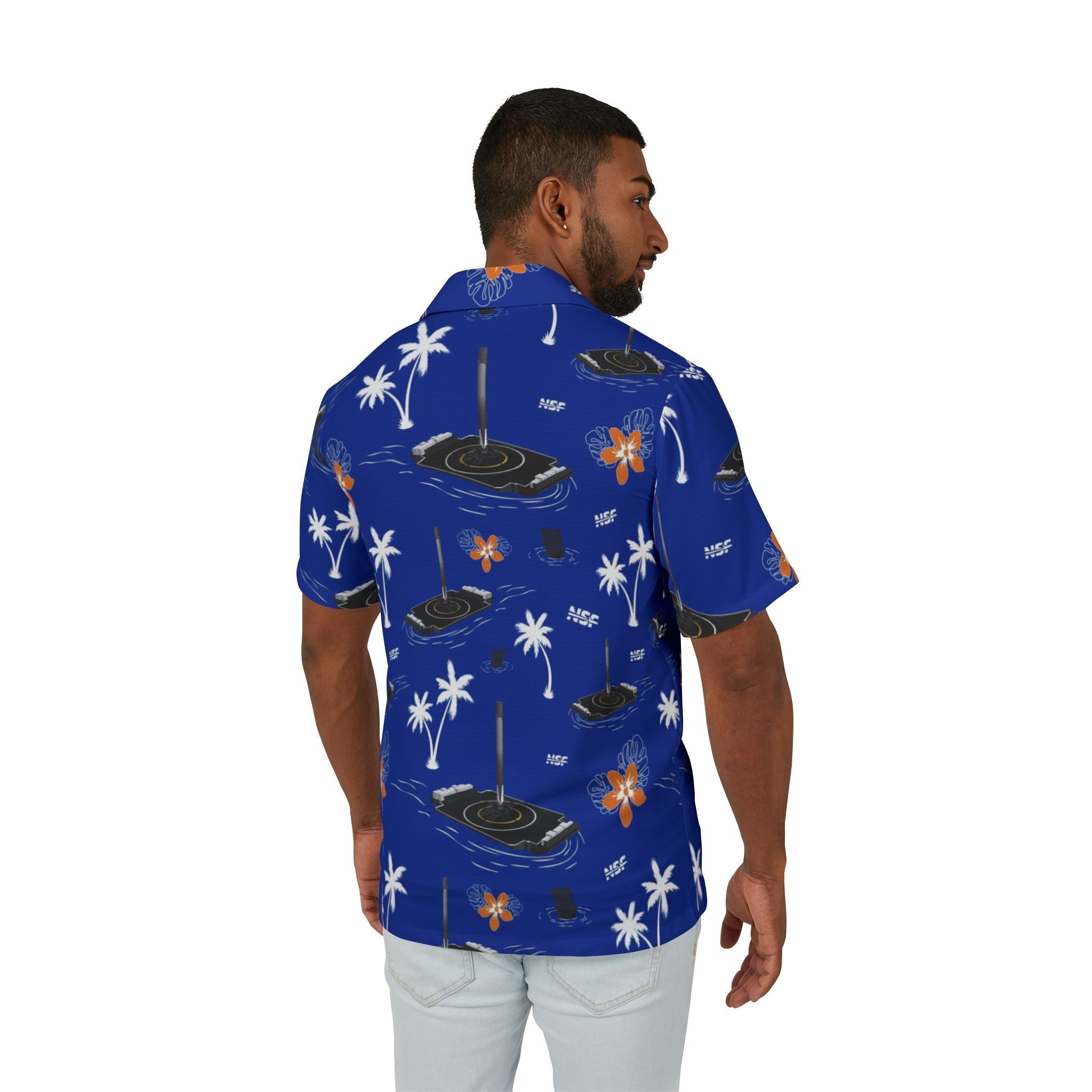 Blue Droneship Hawaiian Shirt