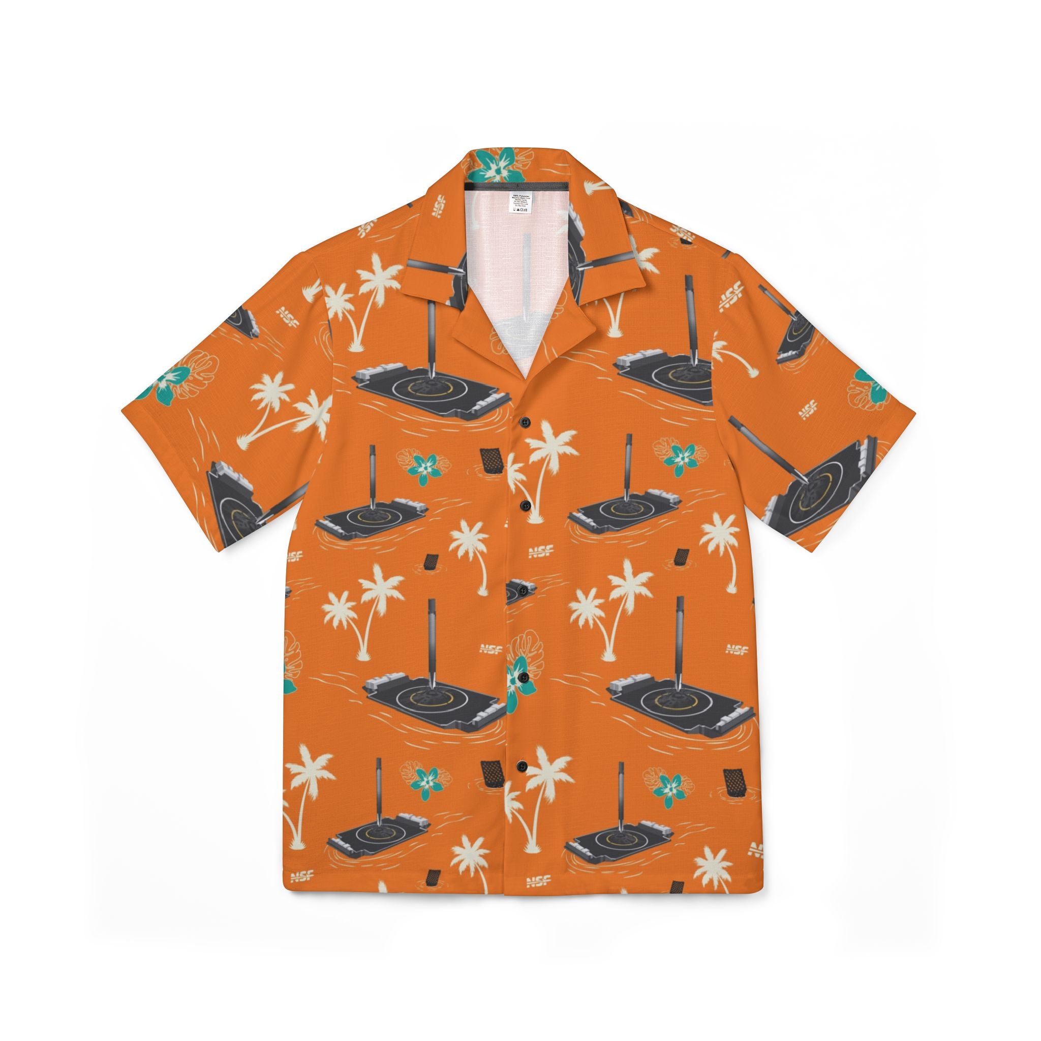 Orange Droneship Hawaiian Shirt