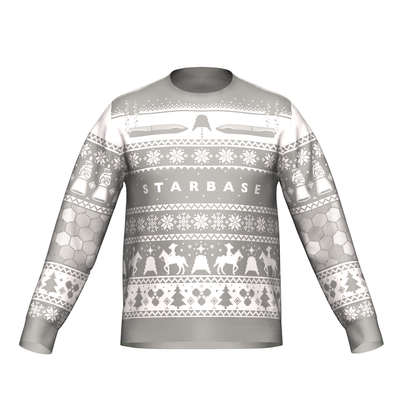 Starbase Knitted Holiday Sweater - GRAY