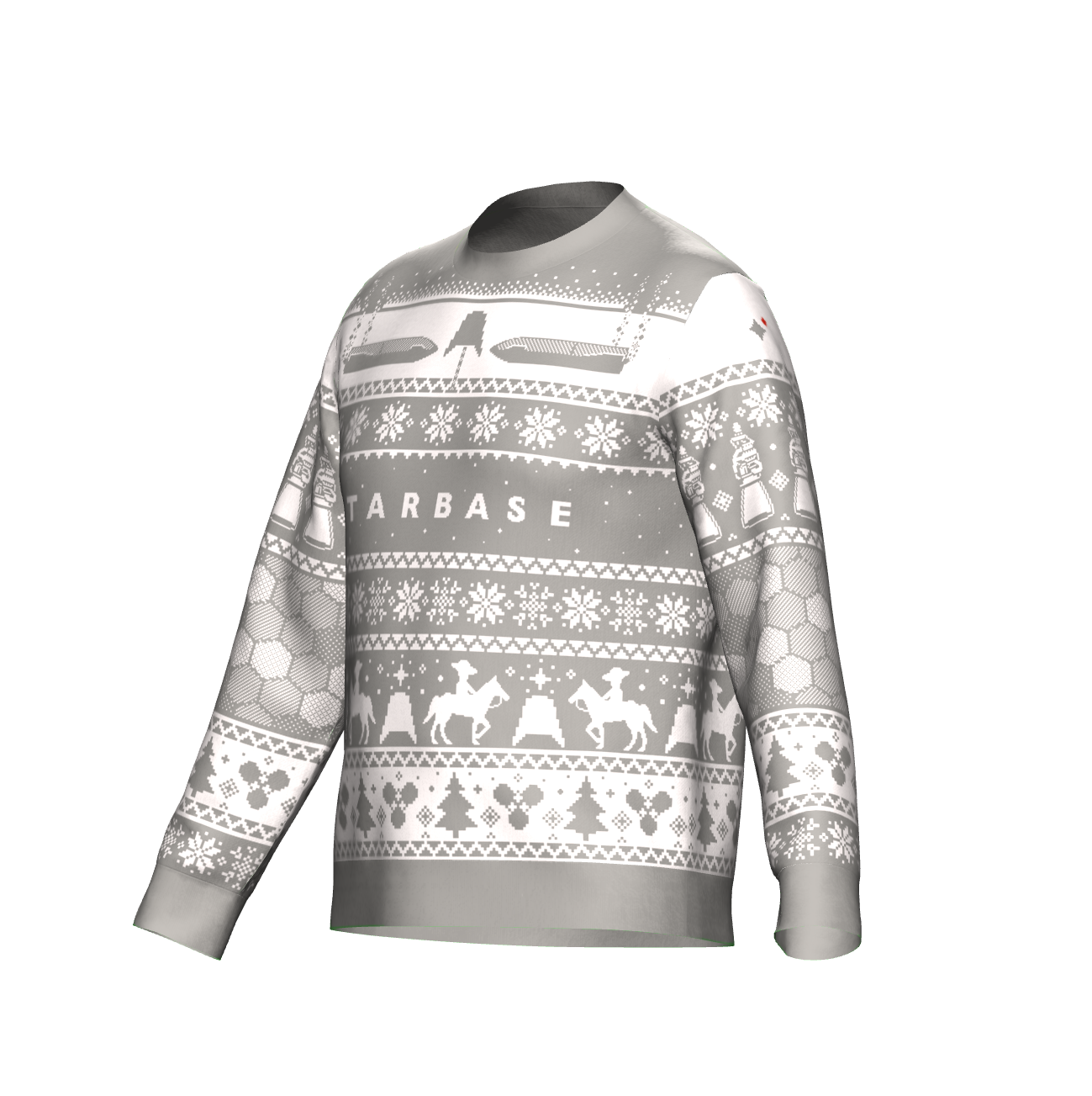 Starbase Knitted Holiday Sweater - GRAY