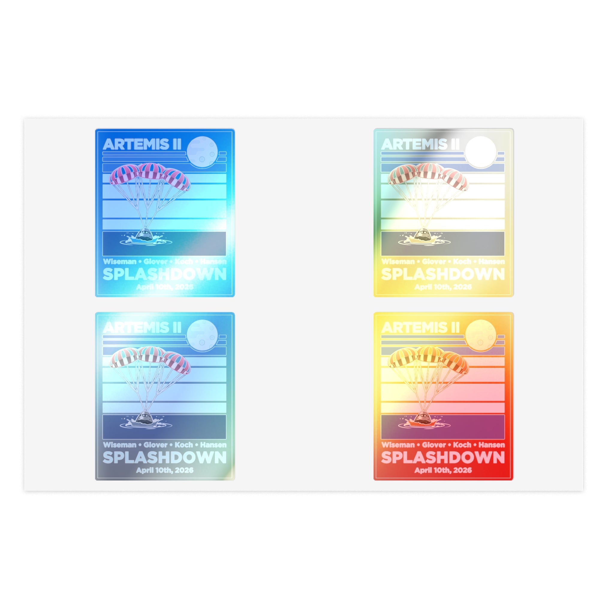 Artemis II Splashdown - Sticker Sheet