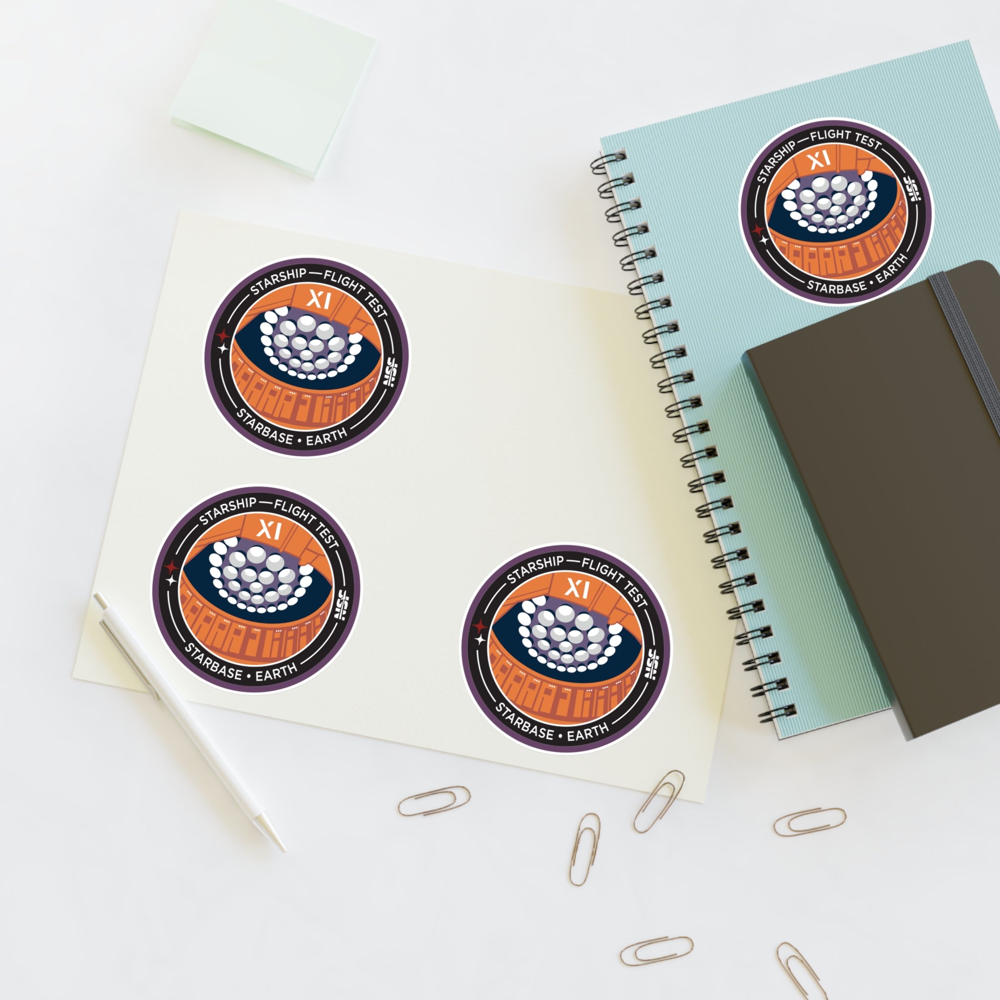 Starship Flight 11 - Sticker Sheet