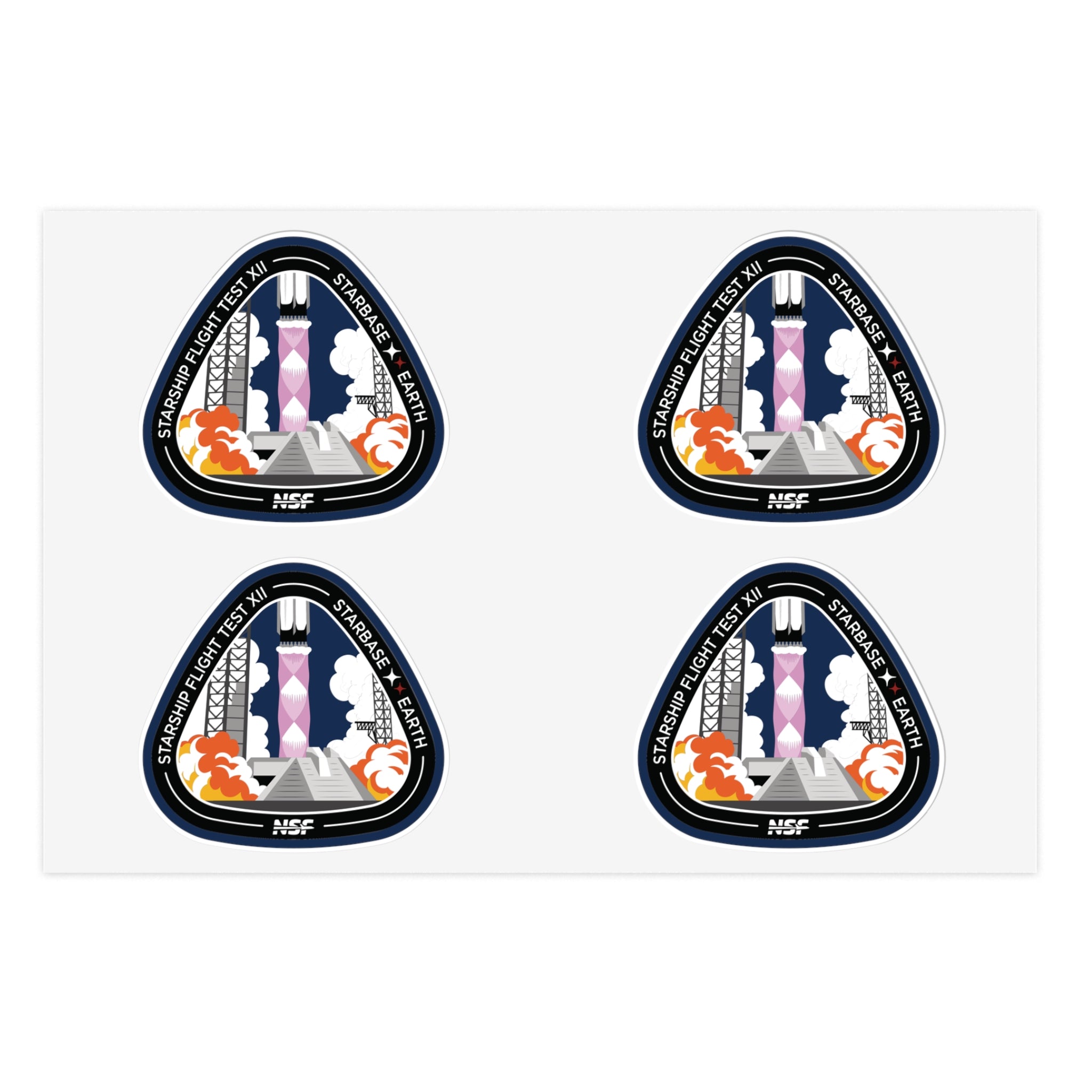 Starship Flight 12 - Sticker Sheet