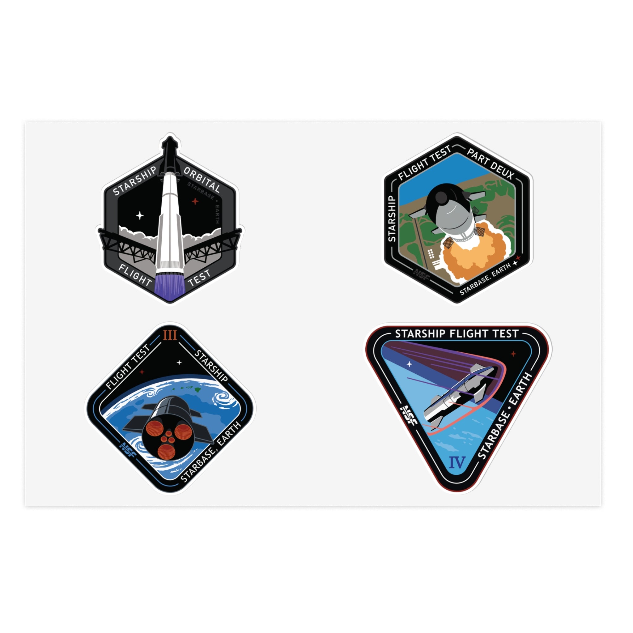 Starship Patch 1-4 Sticker Sheet