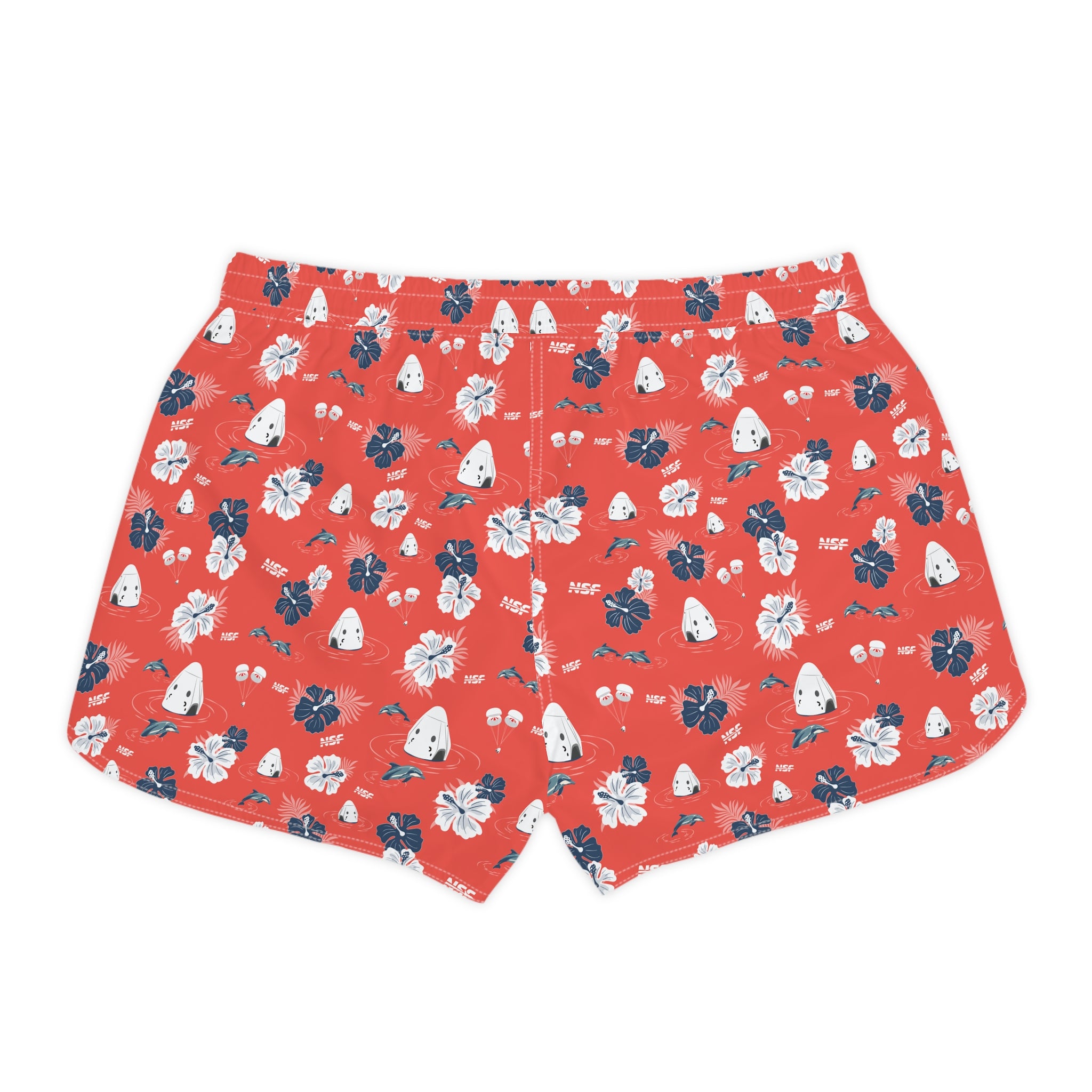 Red Droneship Hawaiian Shorts