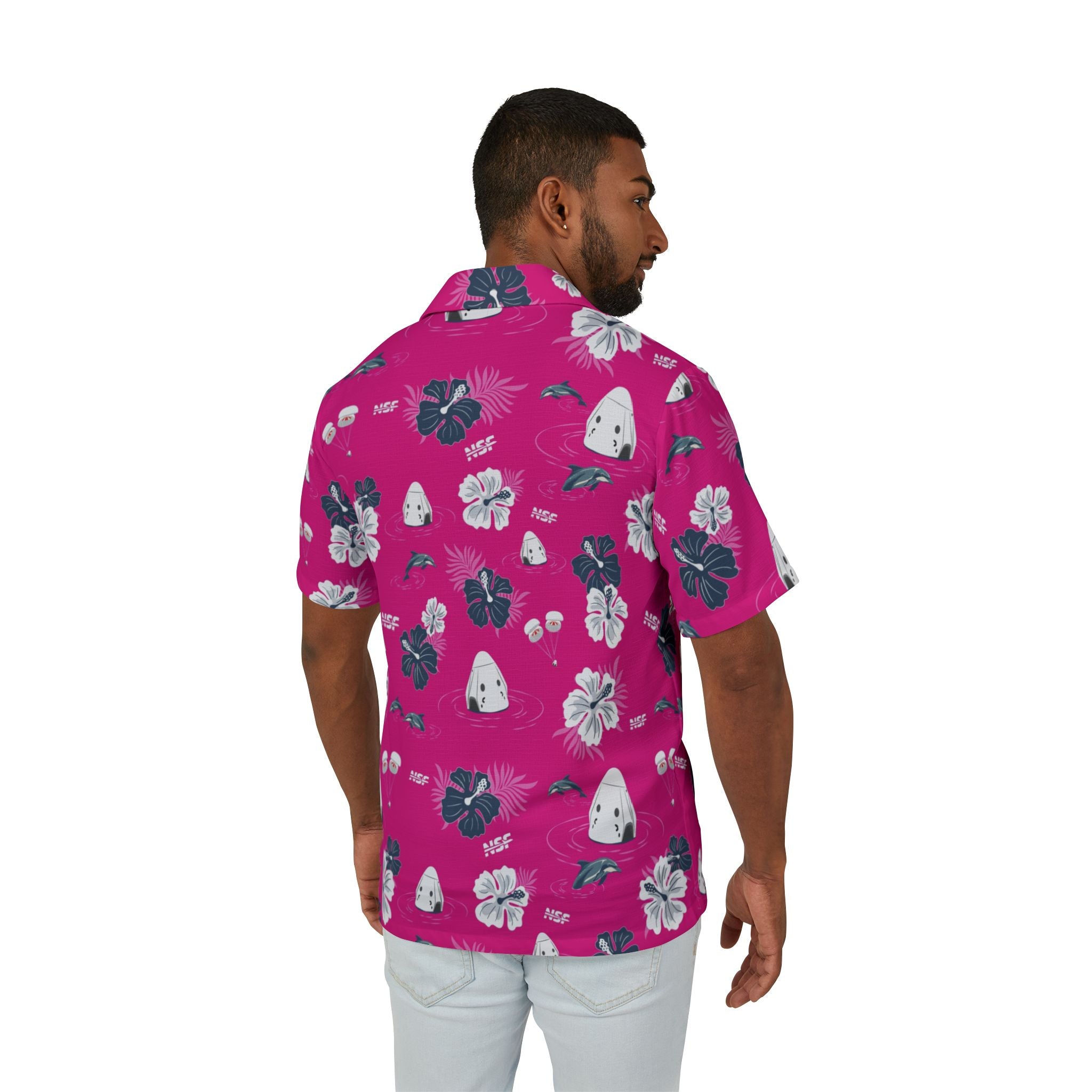 Bright Pink Dragon Hawaiian Shirt