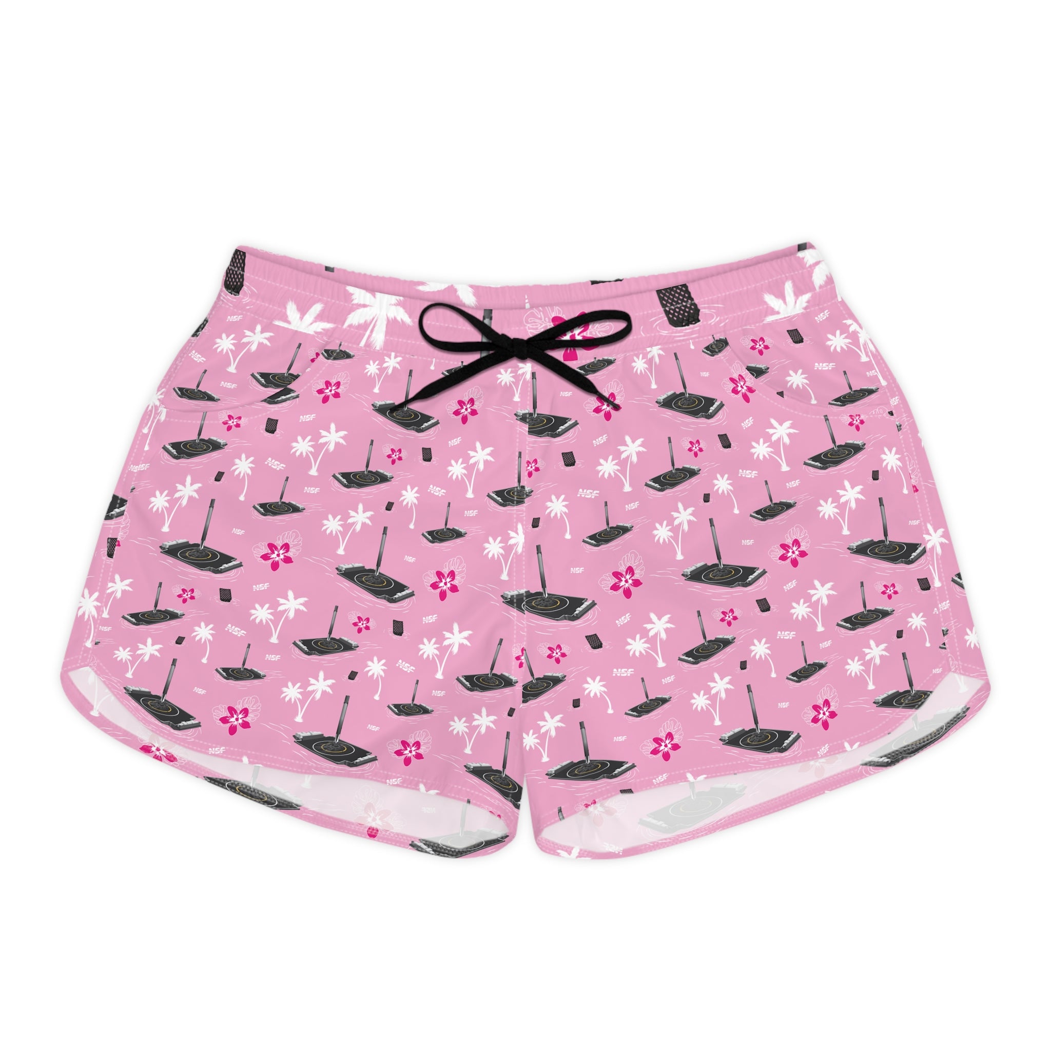 Pink Droneship Hawaiian Shorts