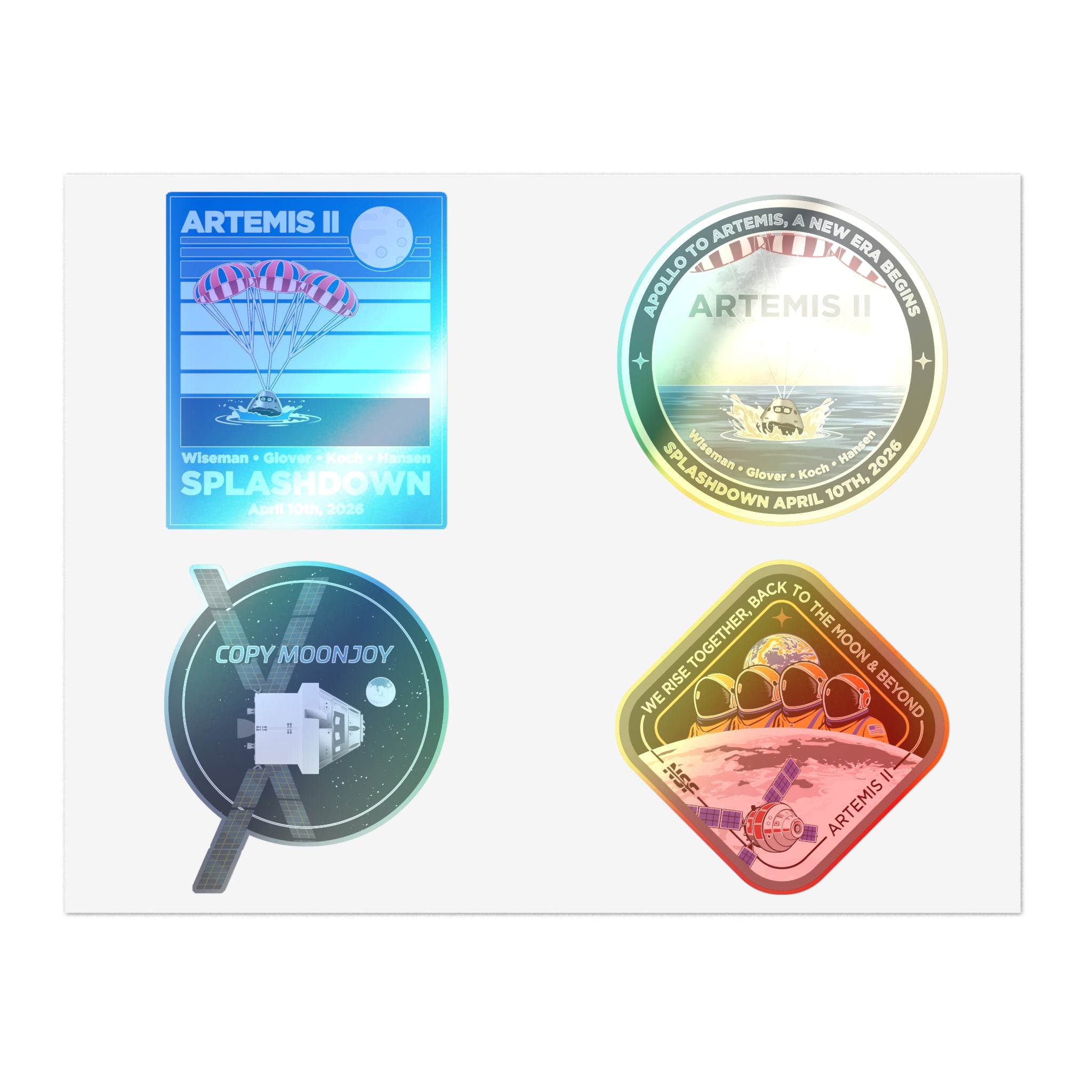 Artemis II ( 4 Designs ) - Sticker Sheet