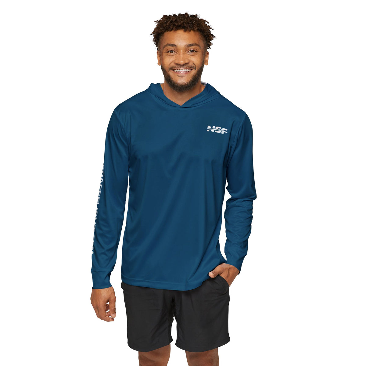 SpaceX Starship Flight 14 Hooded Long Sleeve  - Blue