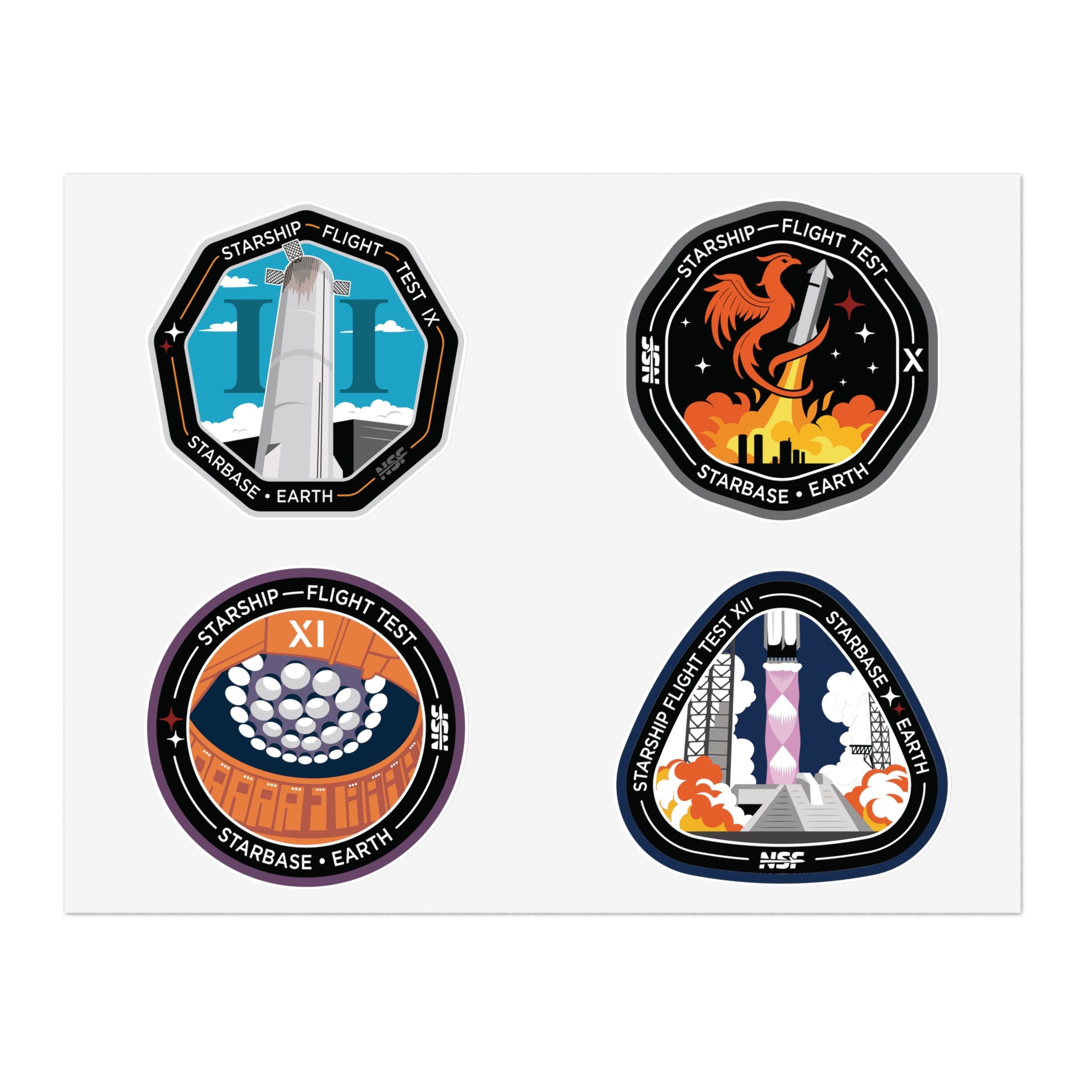 Starship Patch 9/10/11/12 - Sticker Sheet