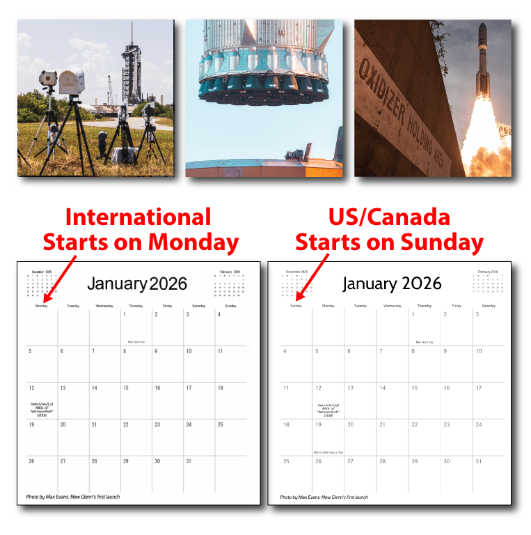2026 Spaceflight Calendar - PREORDER