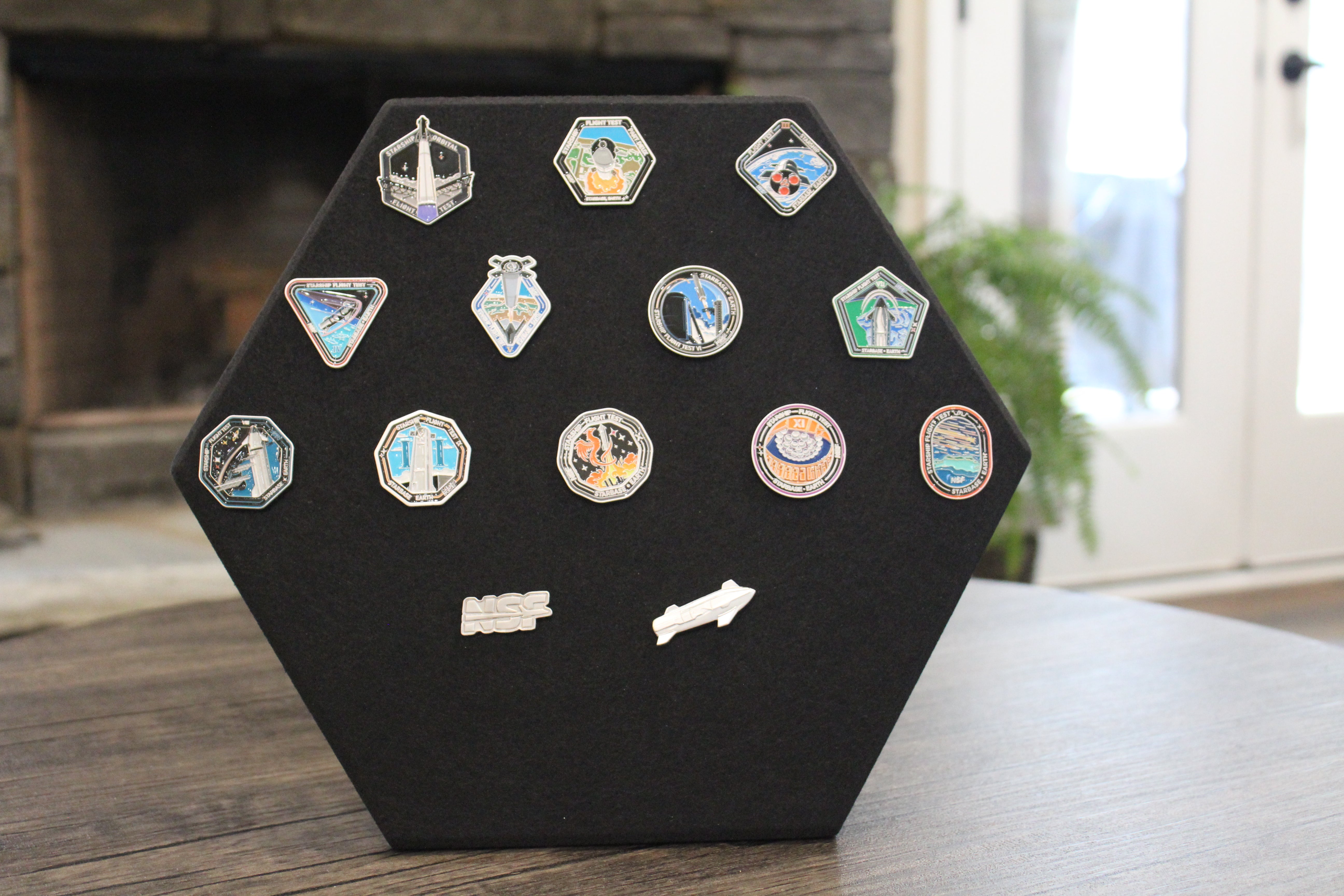 SpaceX Starship Flight Pin Collection & Display Mount