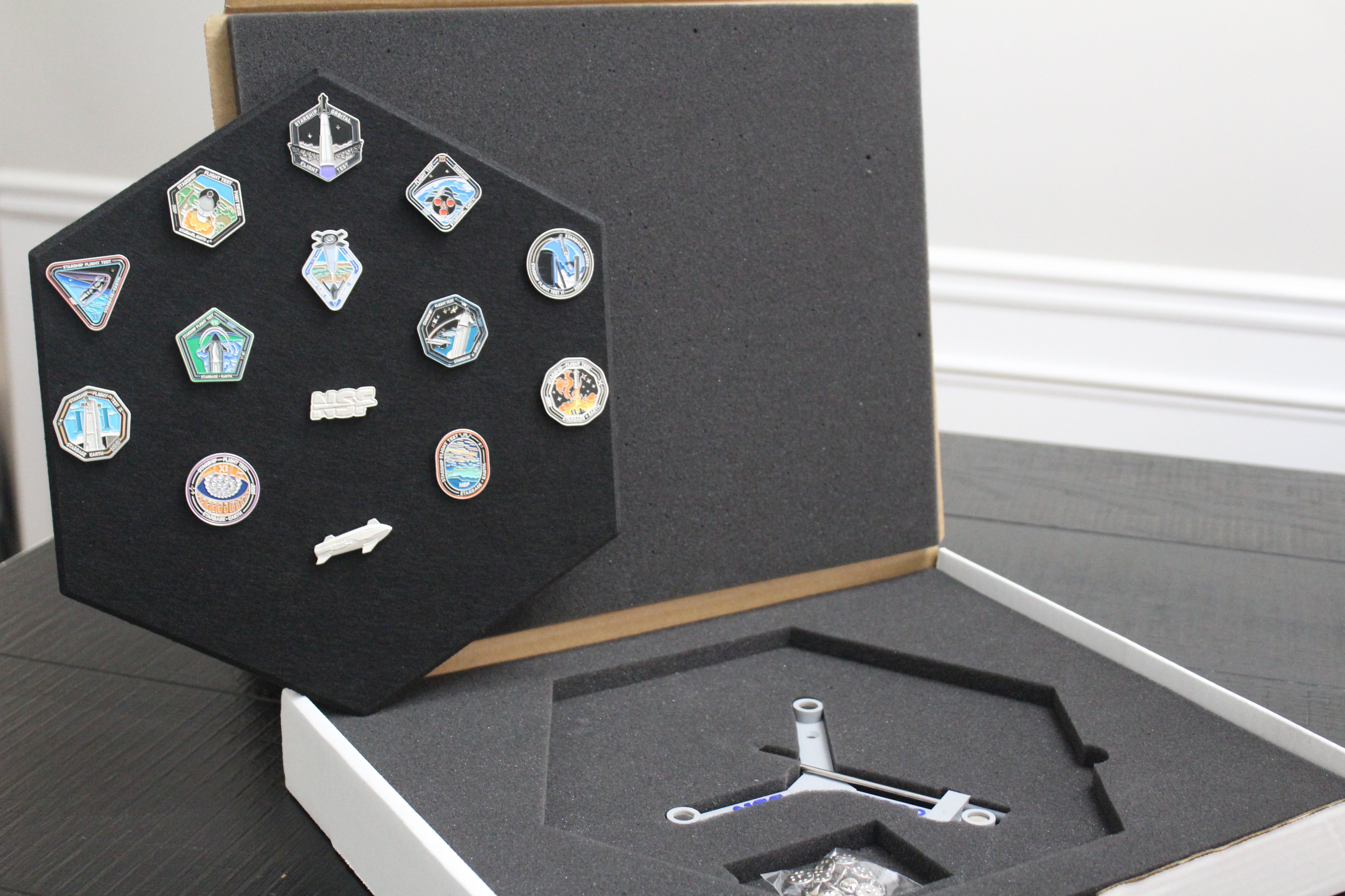 SpaceX Starship Flight Pin Collection & Display Mount