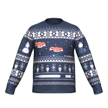 極美品　近年モデル　Ruler Gradate Crew Sweater 　L History sweater Navy Offwhite Raspberry - Dale of Norway