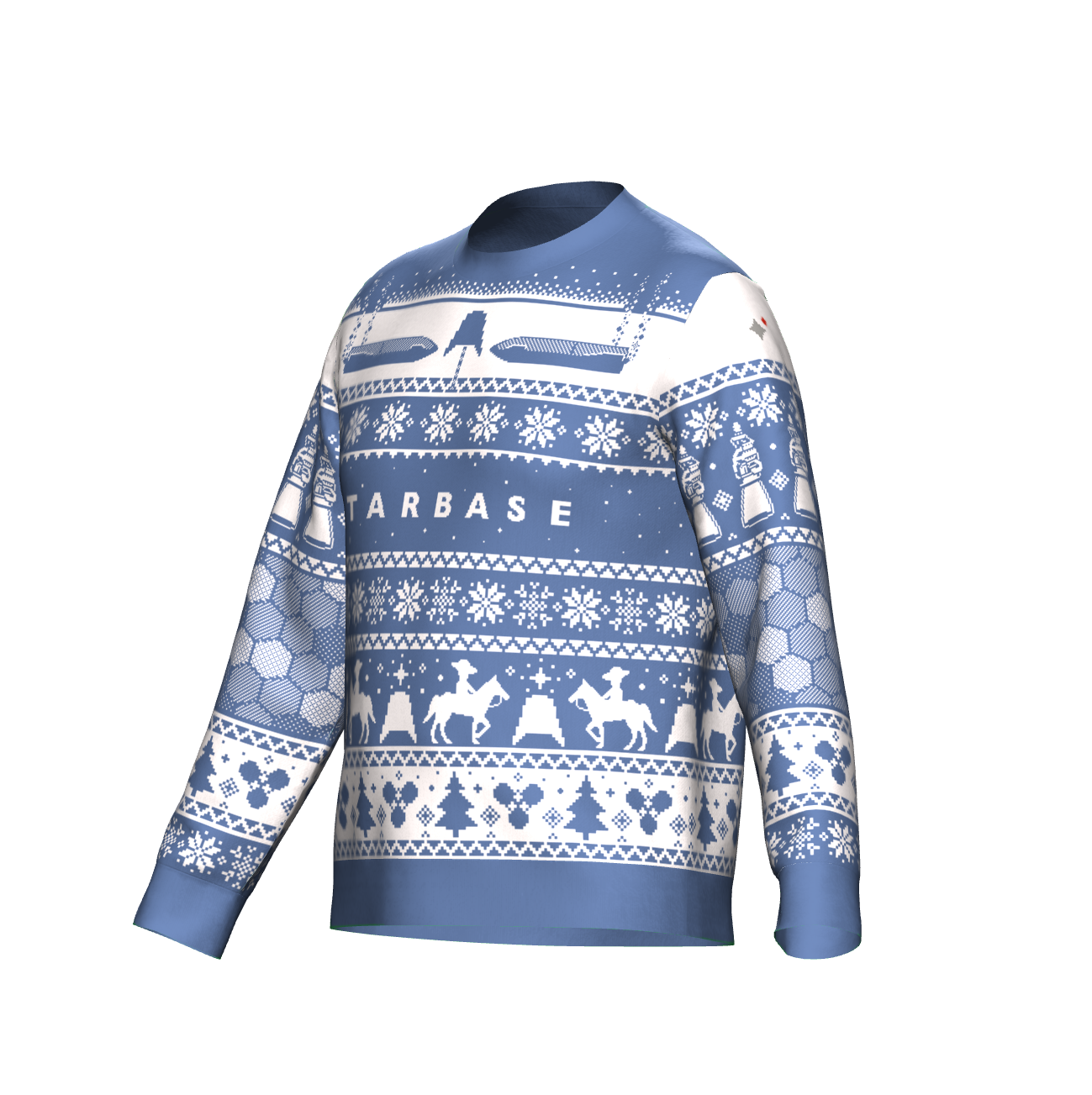 Starbase Knitted Holiday Sweater - BLUE