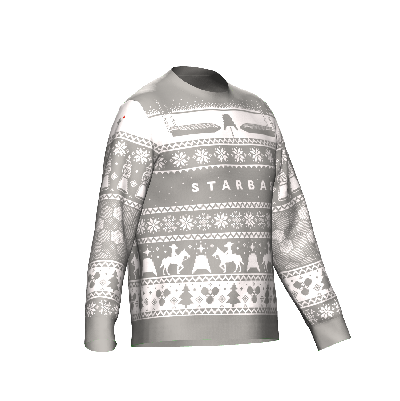 Starbase Knitted Holiday Sweater - GRAY