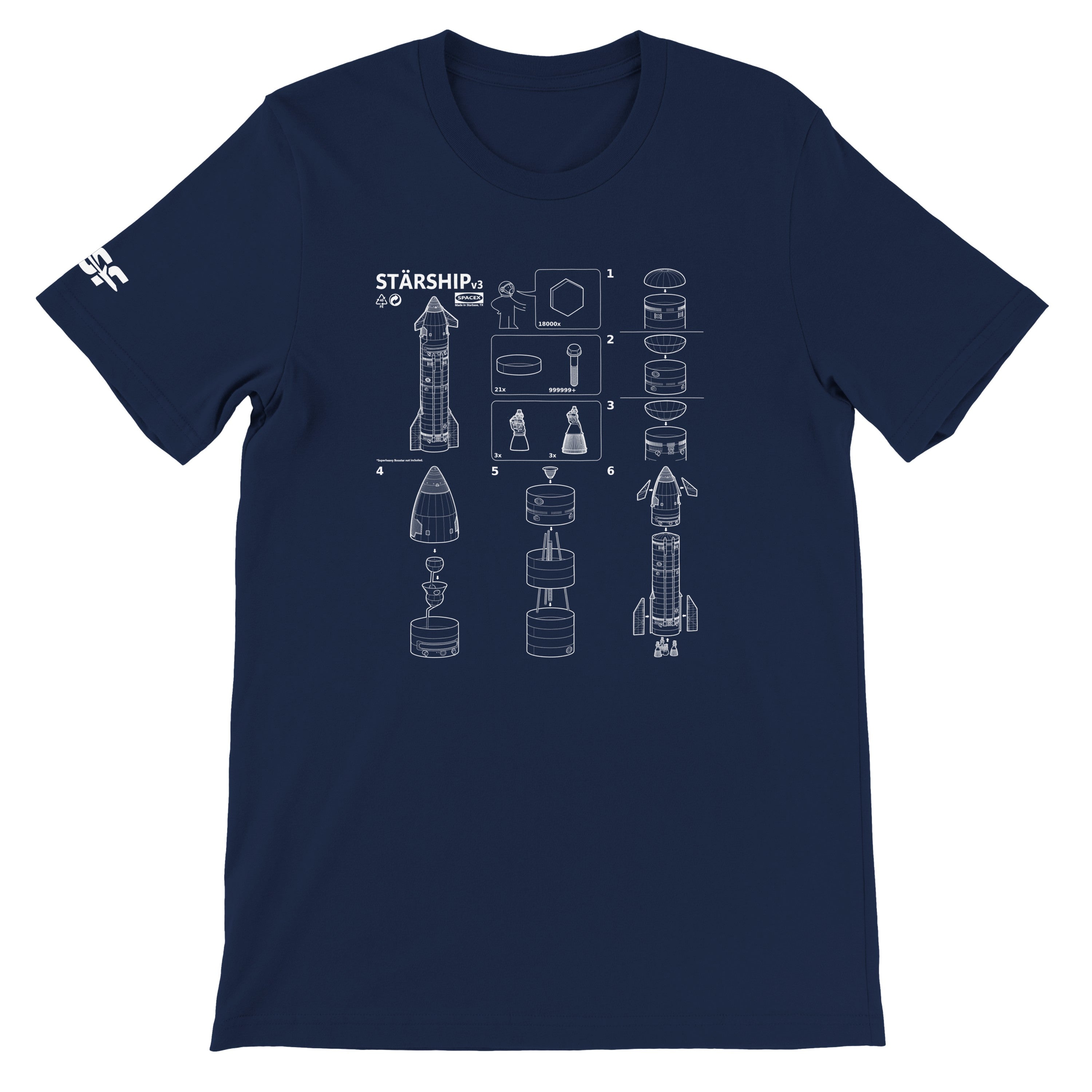 Starship V3 Assembly - Unisex T-shirt