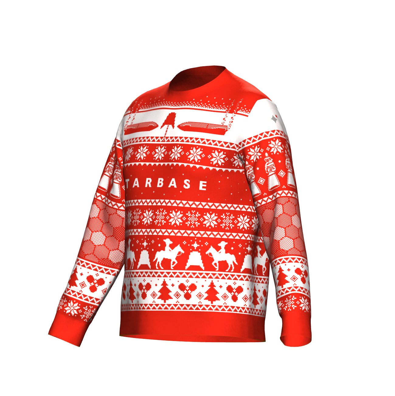 Starbase Knitted Holiday Sweater - RED