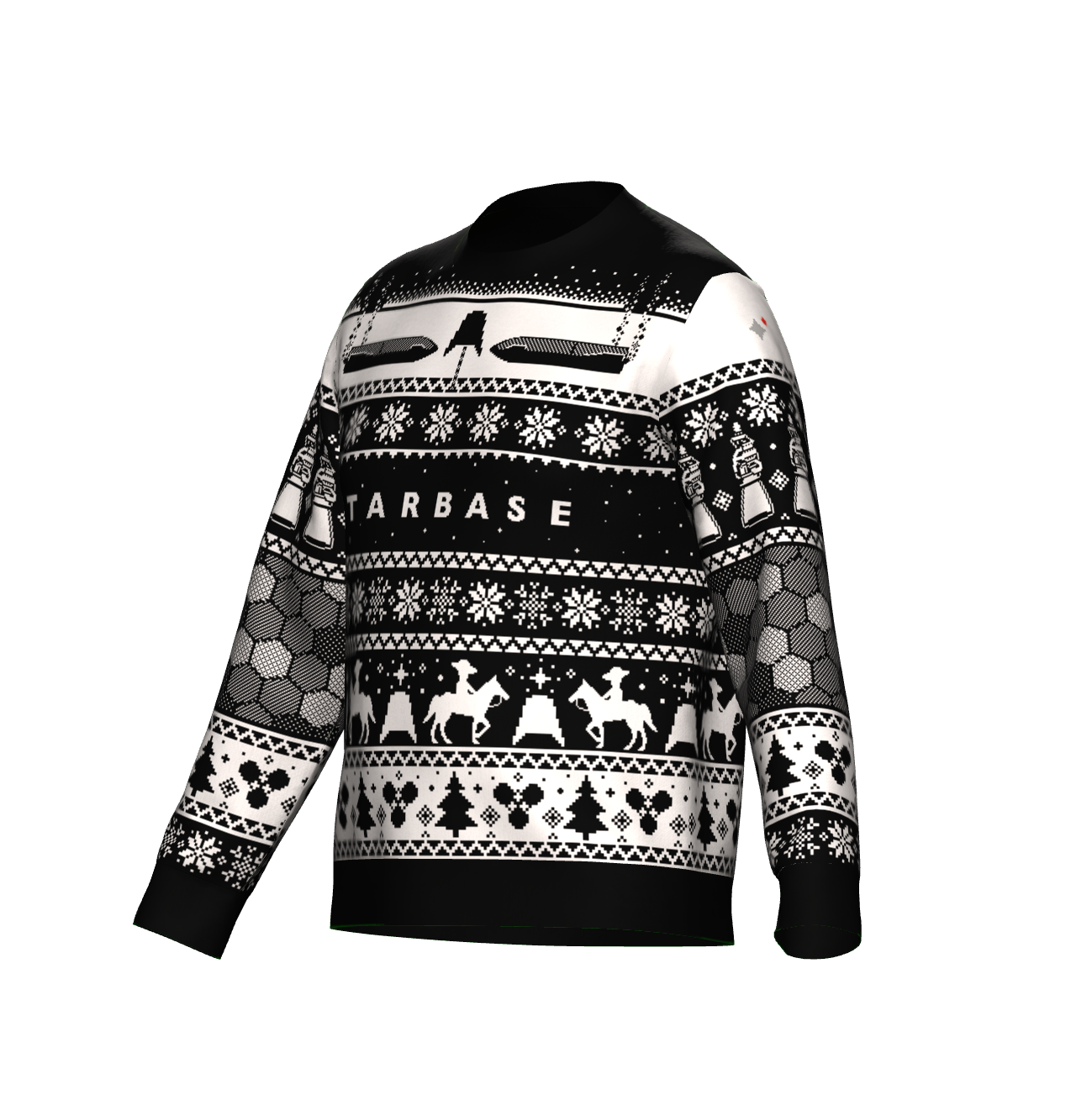 Starbase Knitted Holiday Sweater - BLACK