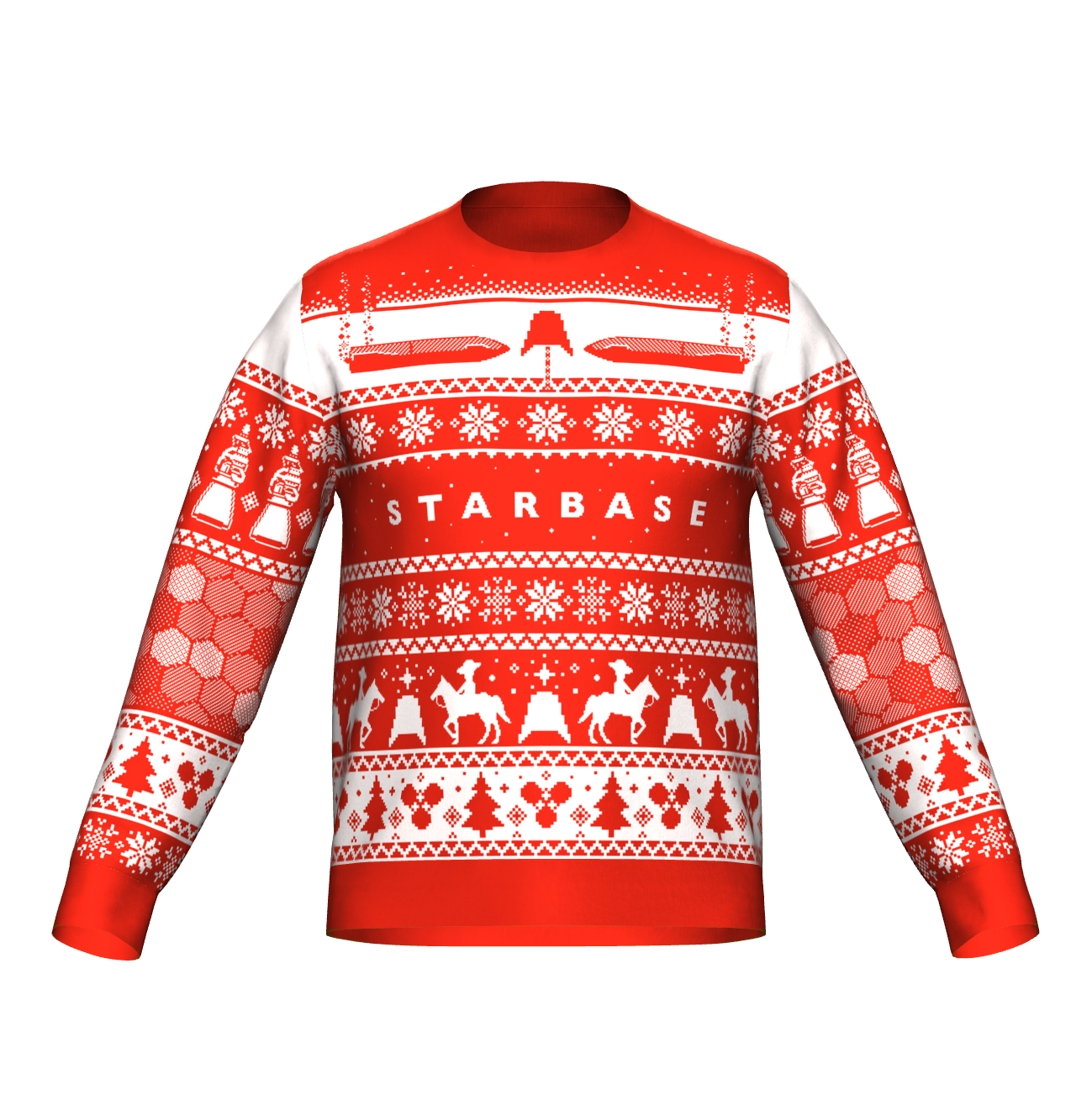 Starbase Knitted Holiday Sweater - RED